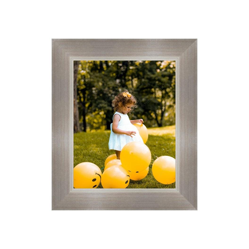Brushed Metal Silver Picture Frame Industrial Framing