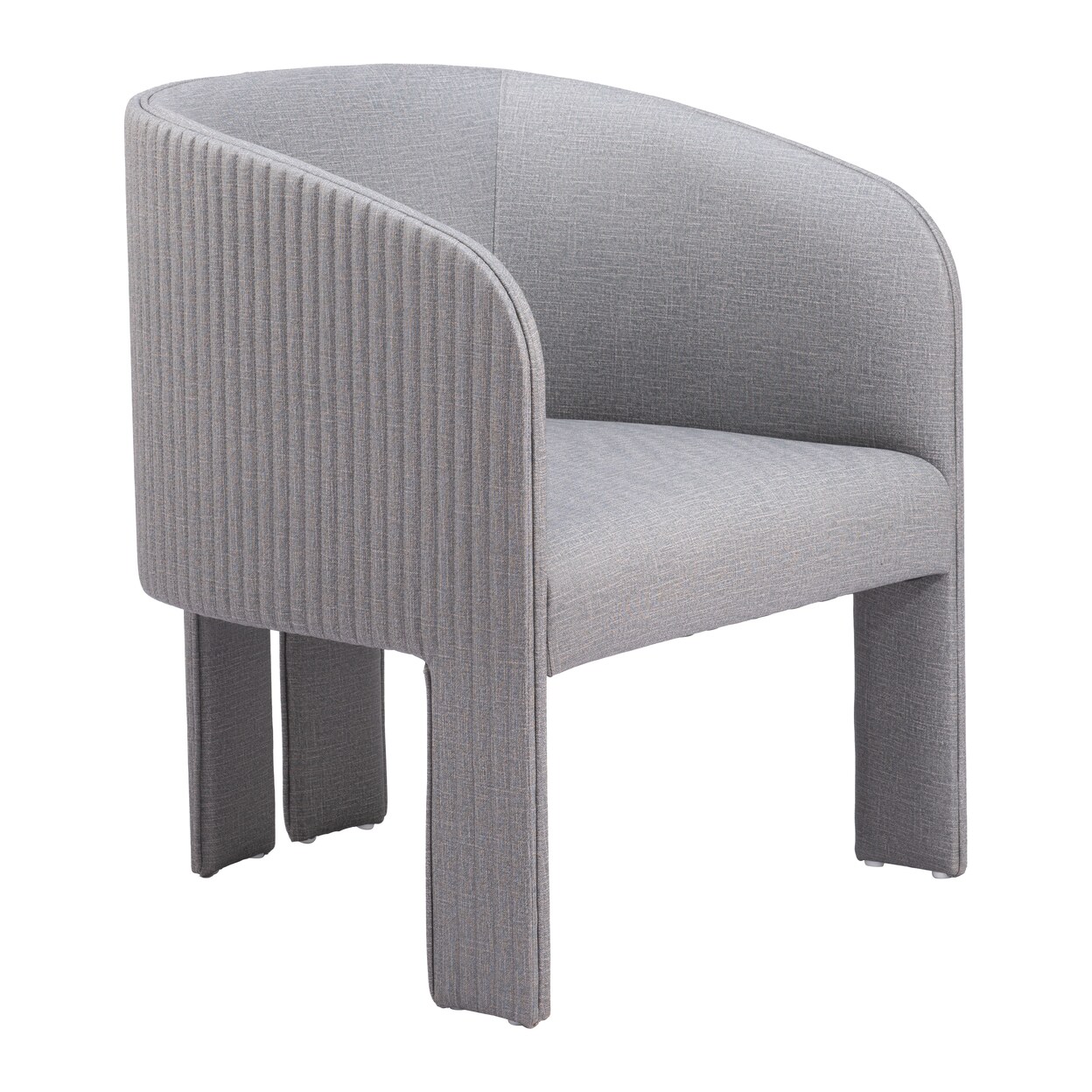 Hull Accent Chair Slate Gray Durable Fabric Modern Design Living Room