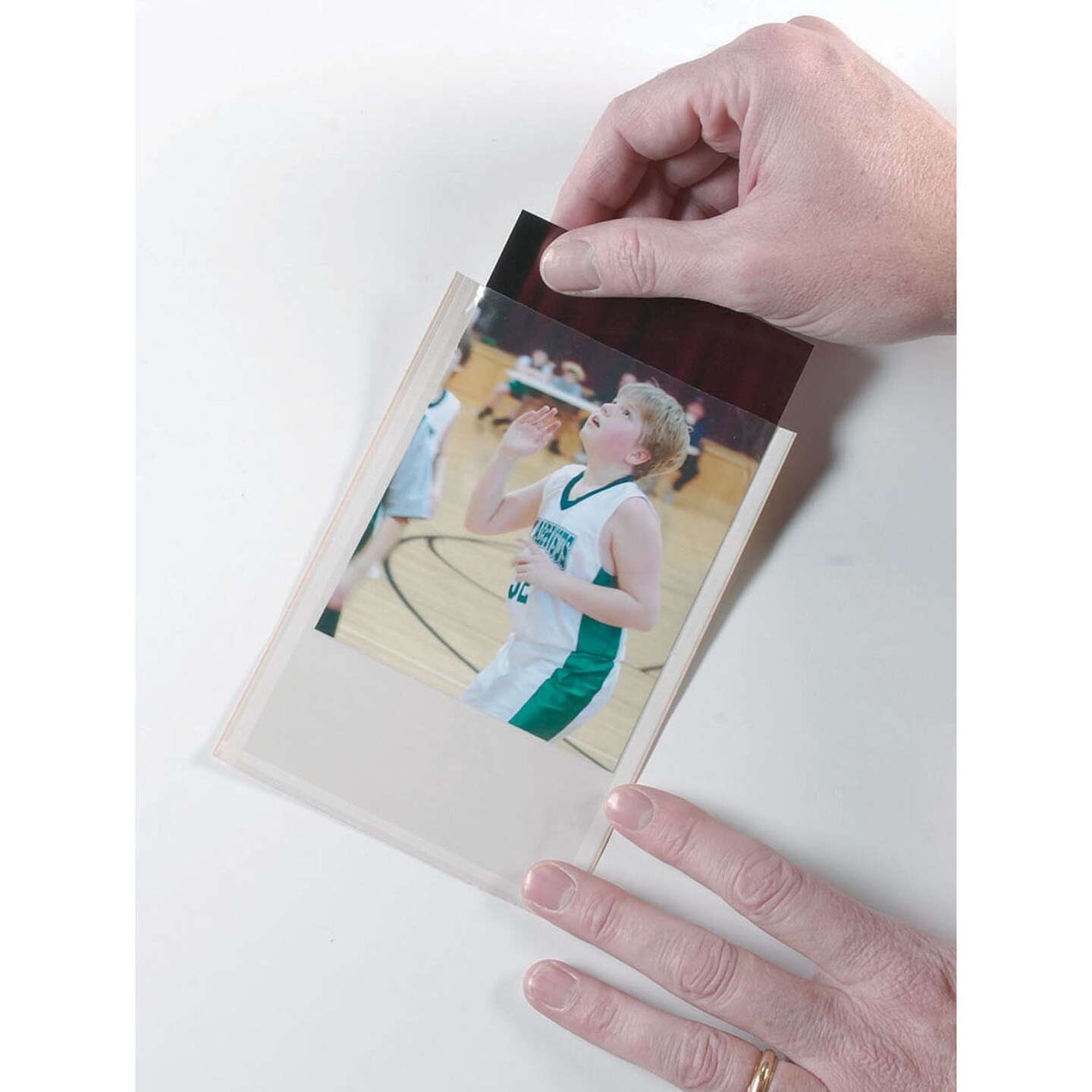 Clear View Self-Adhesive Photo/Index Card Pocket 4&#x22; x 6&#x22;, 25 Per Pack, 5 Packs