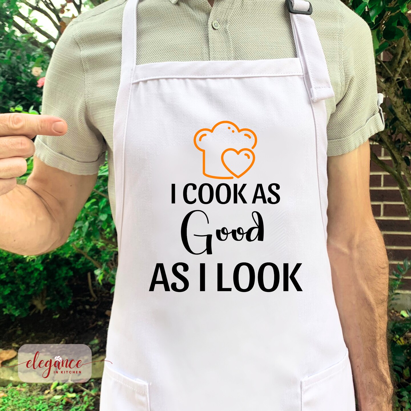 I Cook As Good As I Look Funny Dad Apron, First Time Dad Fathers Day Gift, Grilling Apron with Pockets, Gift For Grandpa product 2