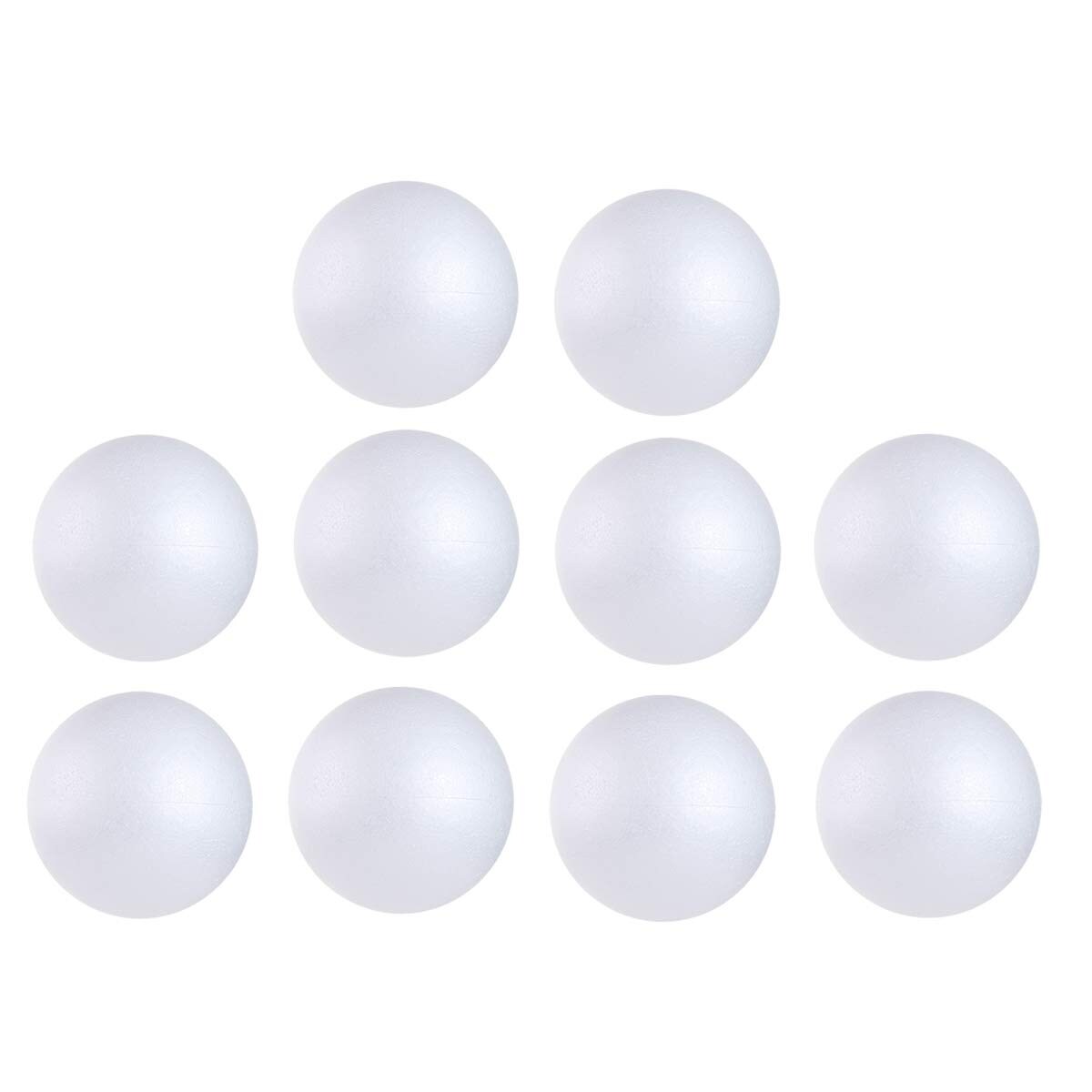 10PCS 3 Inch White Foam Balls Polystyrene Craft Balls Foam Balls for Art, Craft, Household, School Projects and Christmas Easter Party Decorations