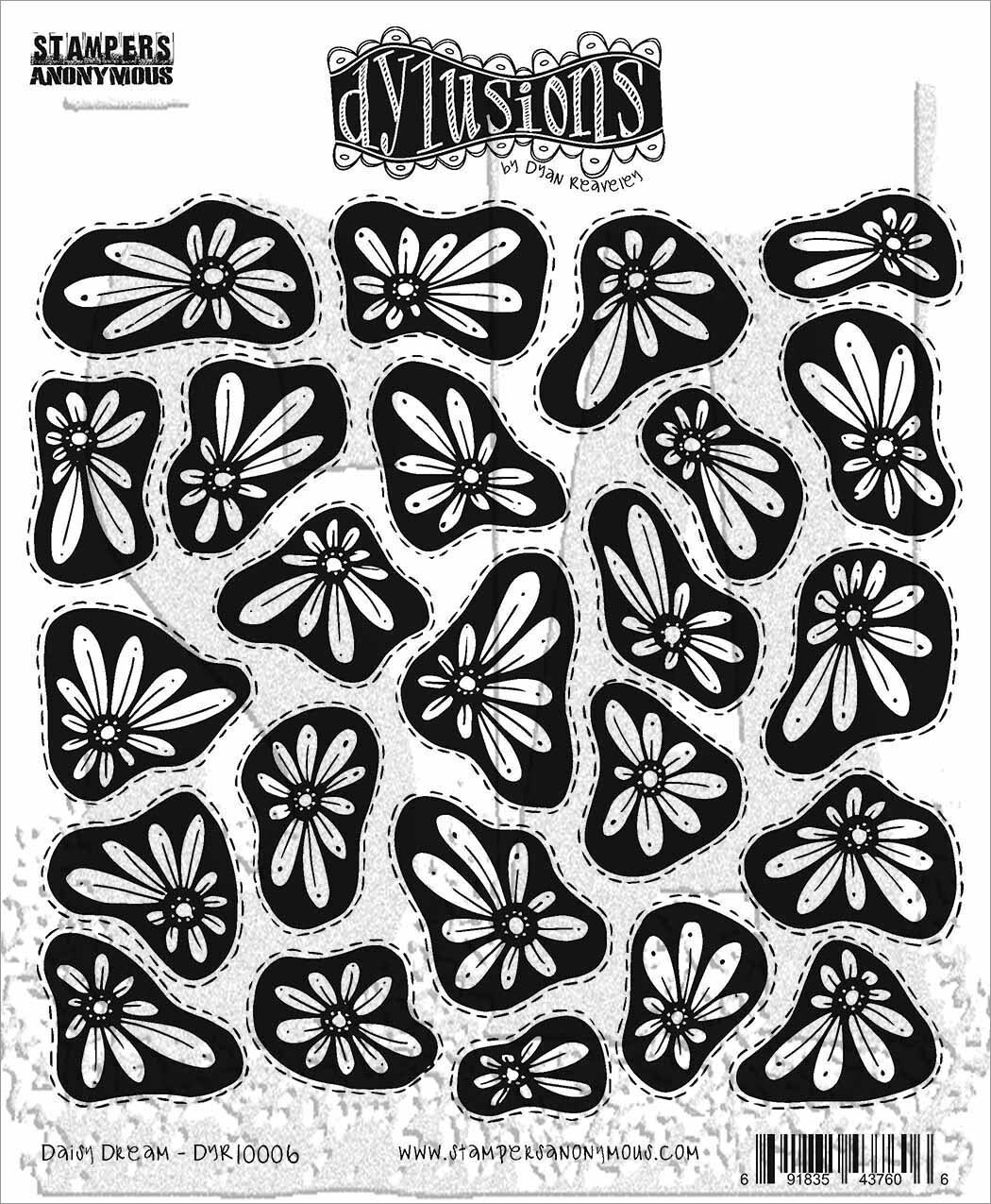 Dyan Reaveley&#x27;s Dylusions Cling Stamp Collections 8.5&#x22;X7&#x22;-Daisy Dream