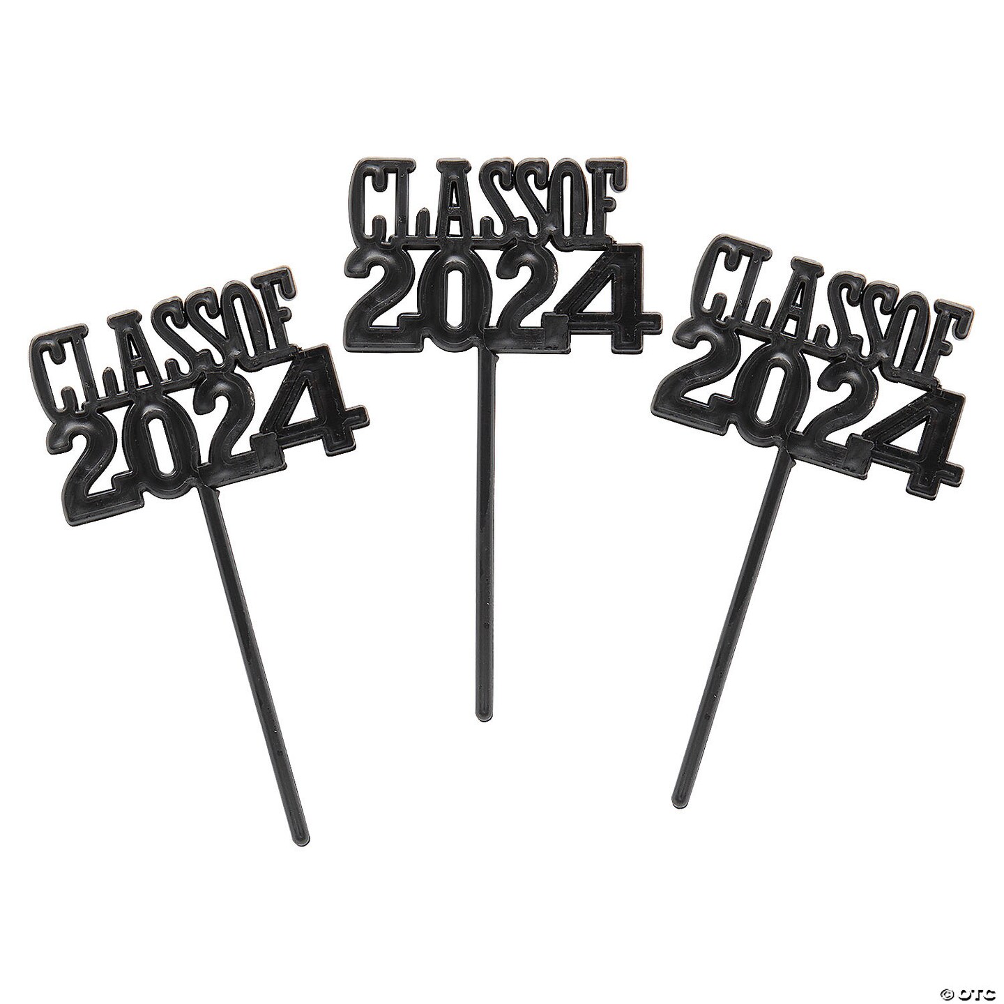 1 1/2&#x22; x 3&#x22; Bulk 72 Pc. Graduation Party Class of 2024 Plastic Food Picks