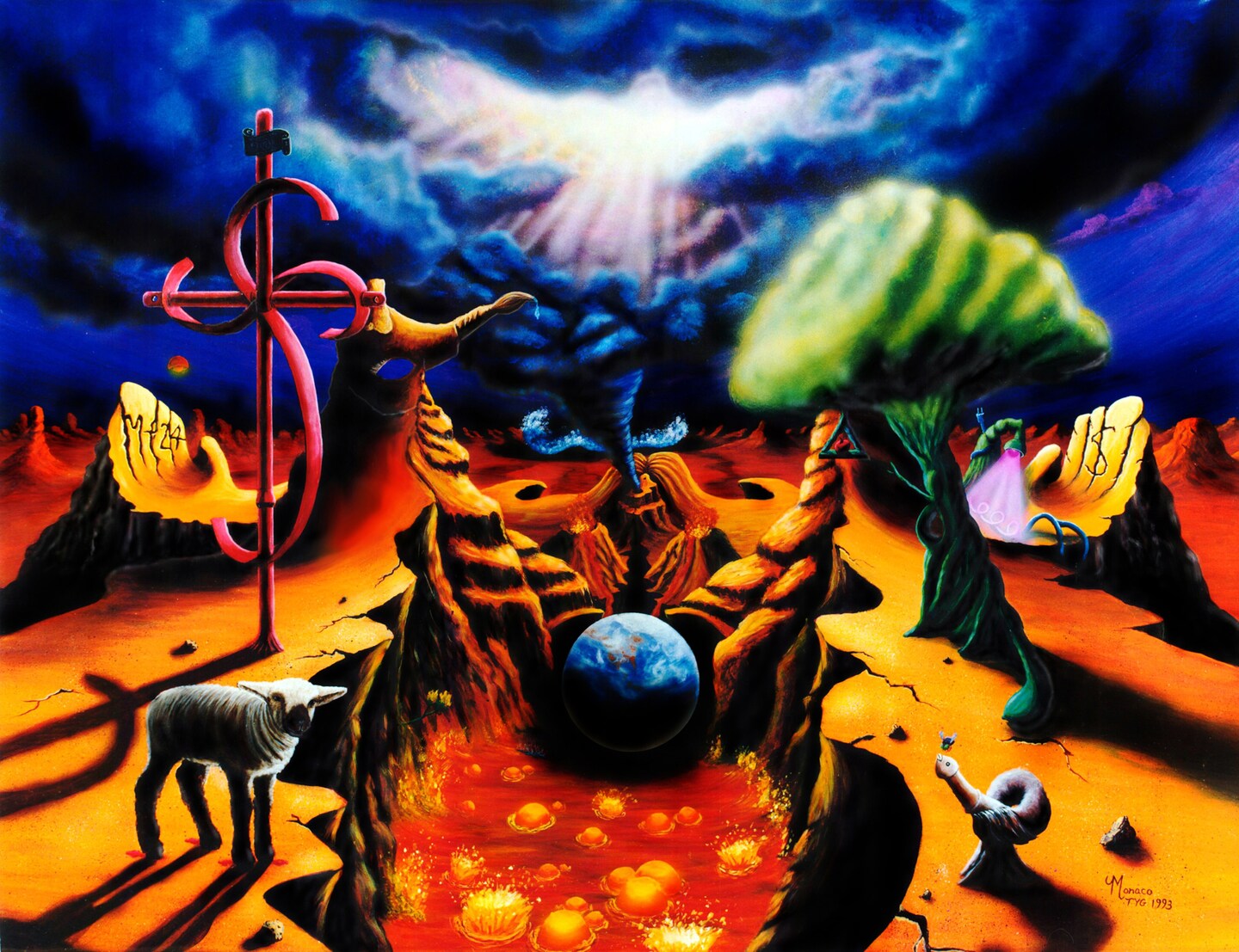 Blacklight UV Reactive Psychedelic Trippy Surreal Poster Tapestry