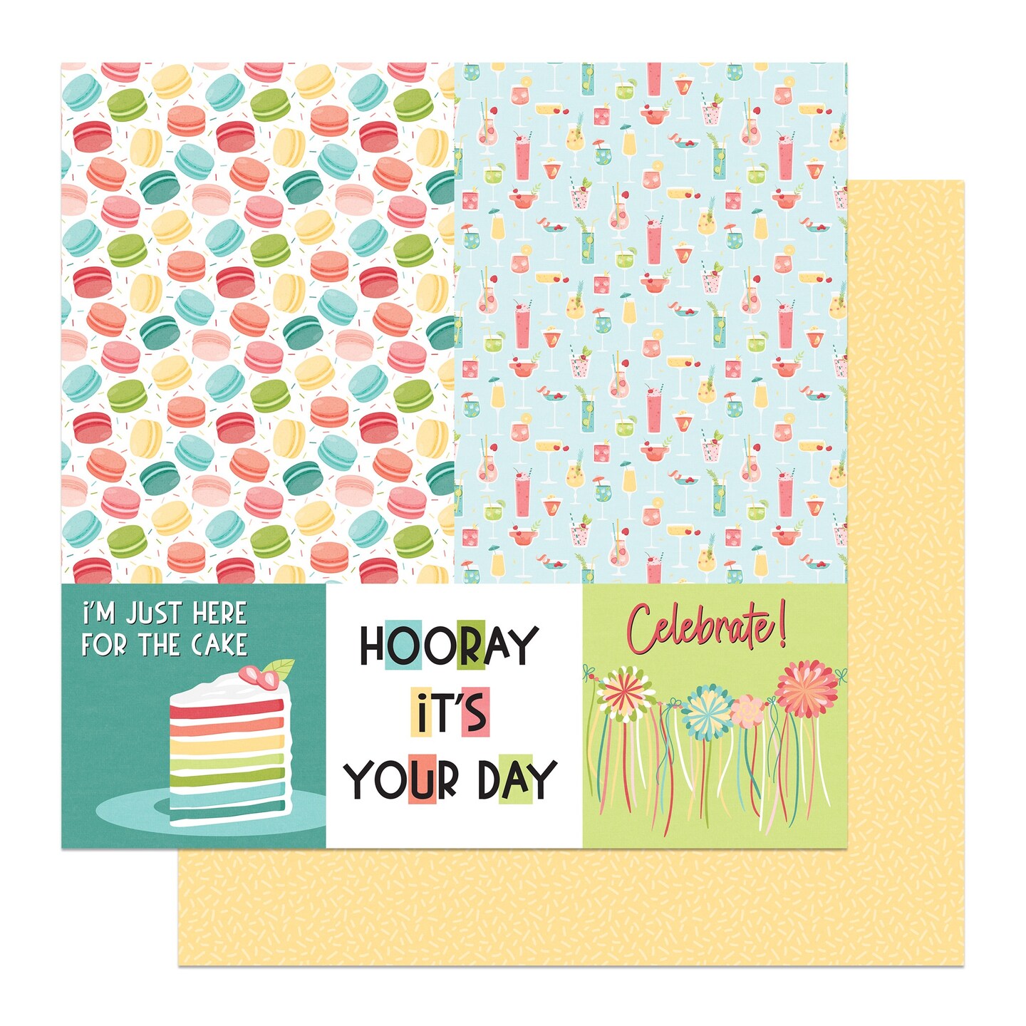 Birthday Sparkle Double-Sided Cardstock 12&#x22;X12&#x22;-Make A Speech