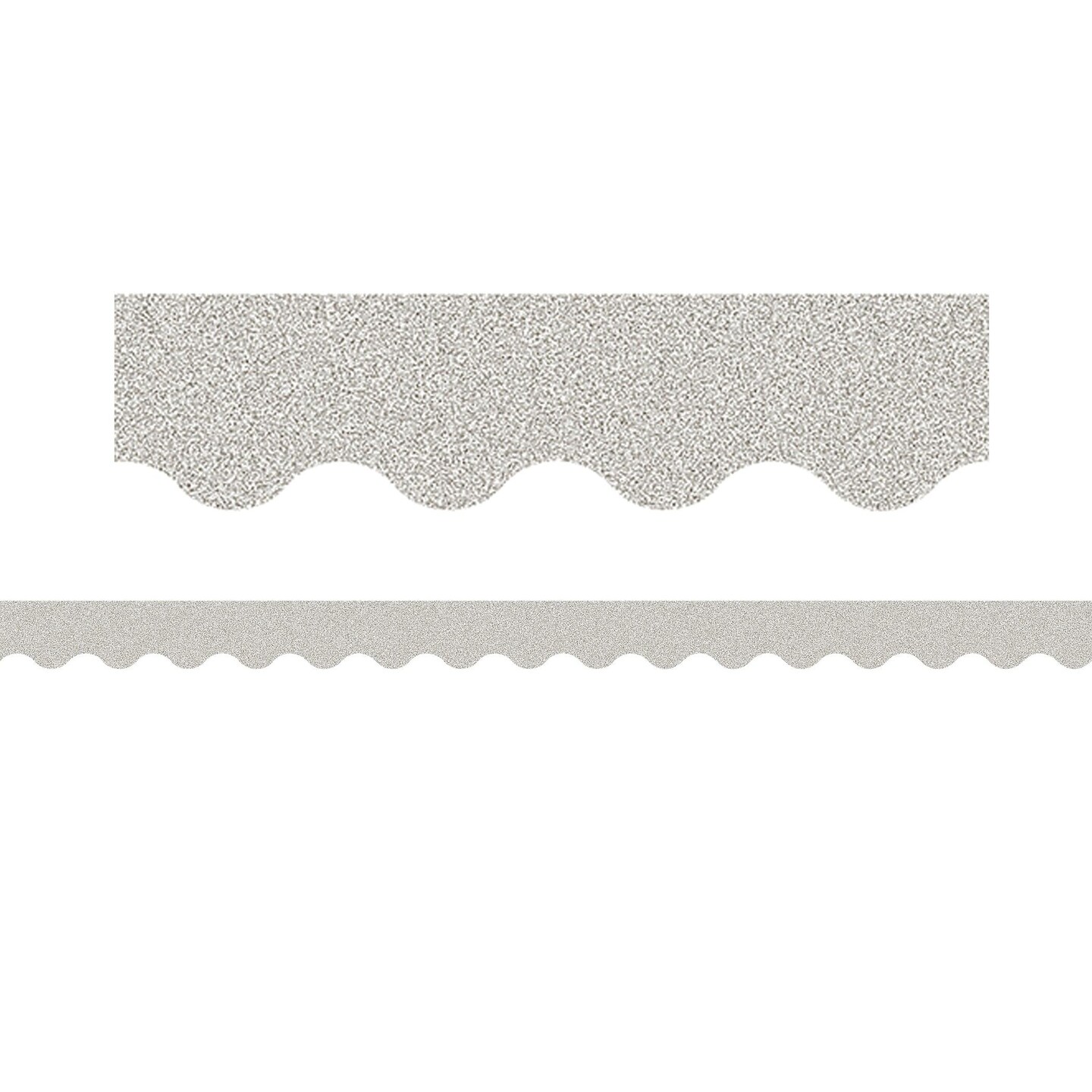 Silver Glitz Scalloped Border Trim, 35 Feet Per Pack, 3 Packs