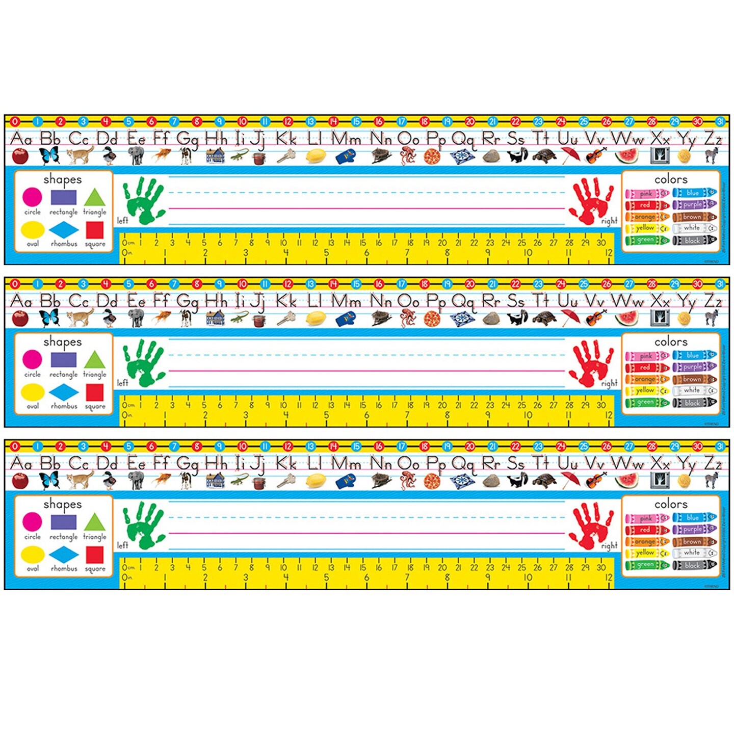 Zaner-Bloser Desk Toppers&#xAE; Reference Name Plates, PreK-1, 36 Per Pack, 3 Packs