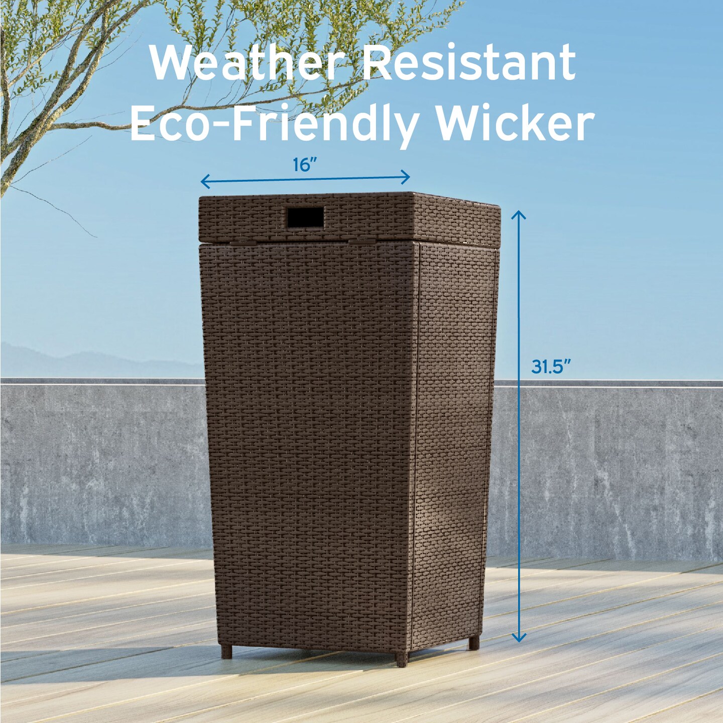 Nestl Wicker Trash Can