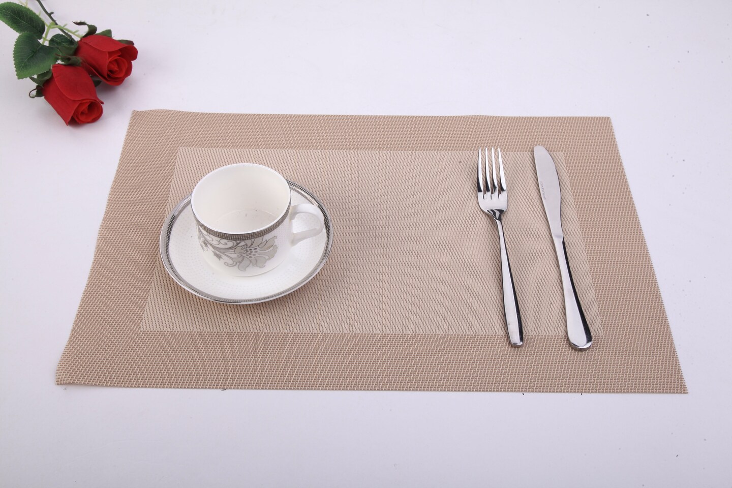 Set of 4 - 12&#x22; x 18&#x22; In. Woven Non-Slip Washable Placemats