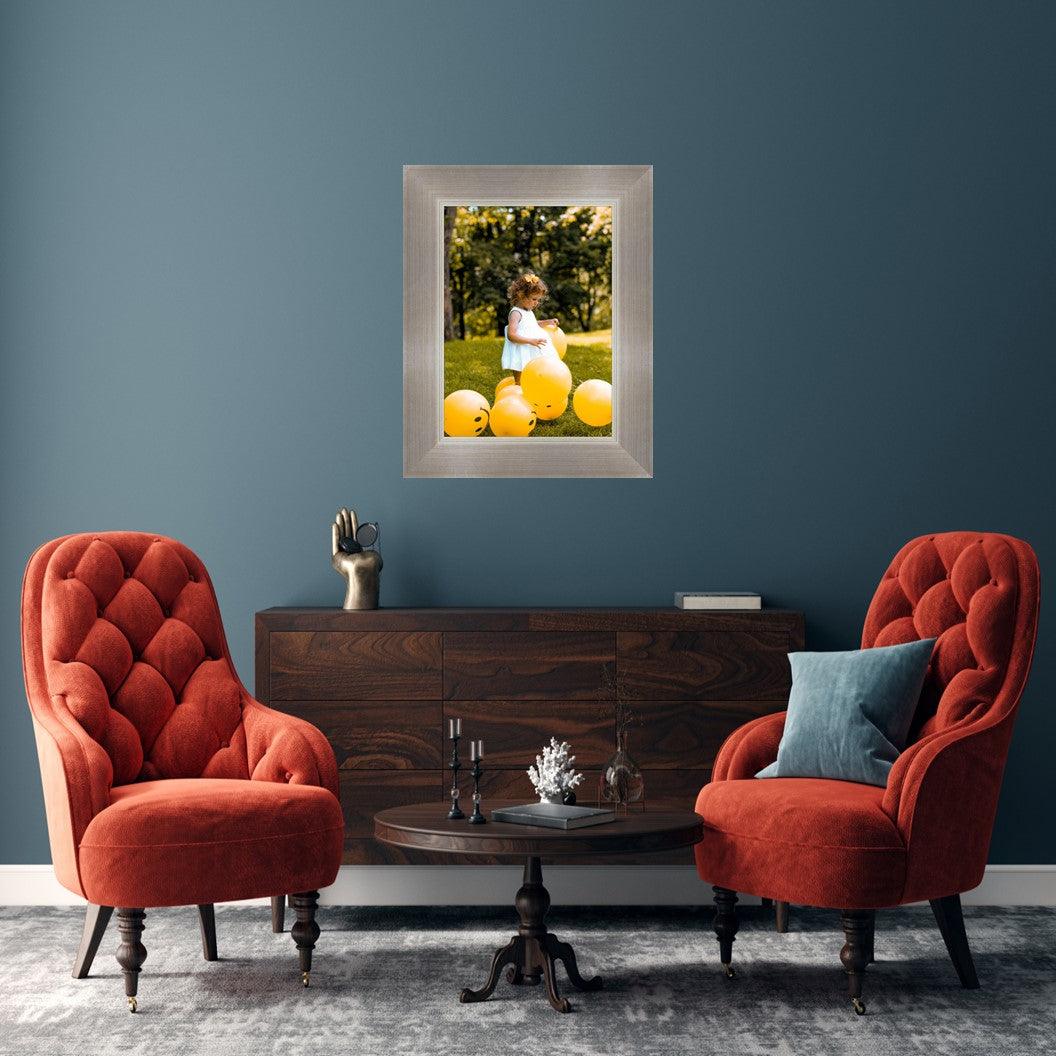 Contemporary Silver Wide Picture Frame Modern Framing