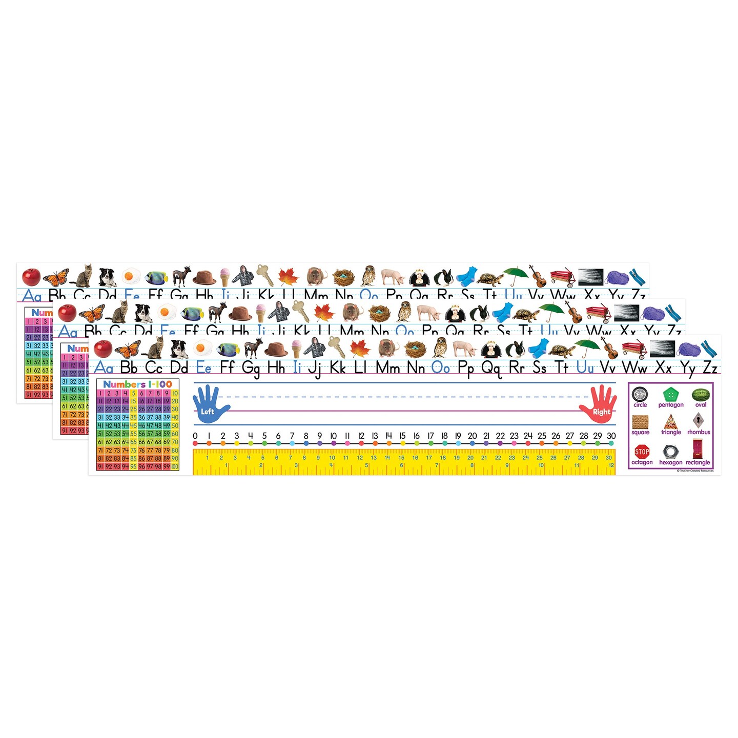 Colorful Traditional Printing Jumbo Name Plates, 18&#x22; x 24&#x22;, 36 Per Pack, 3 Packs