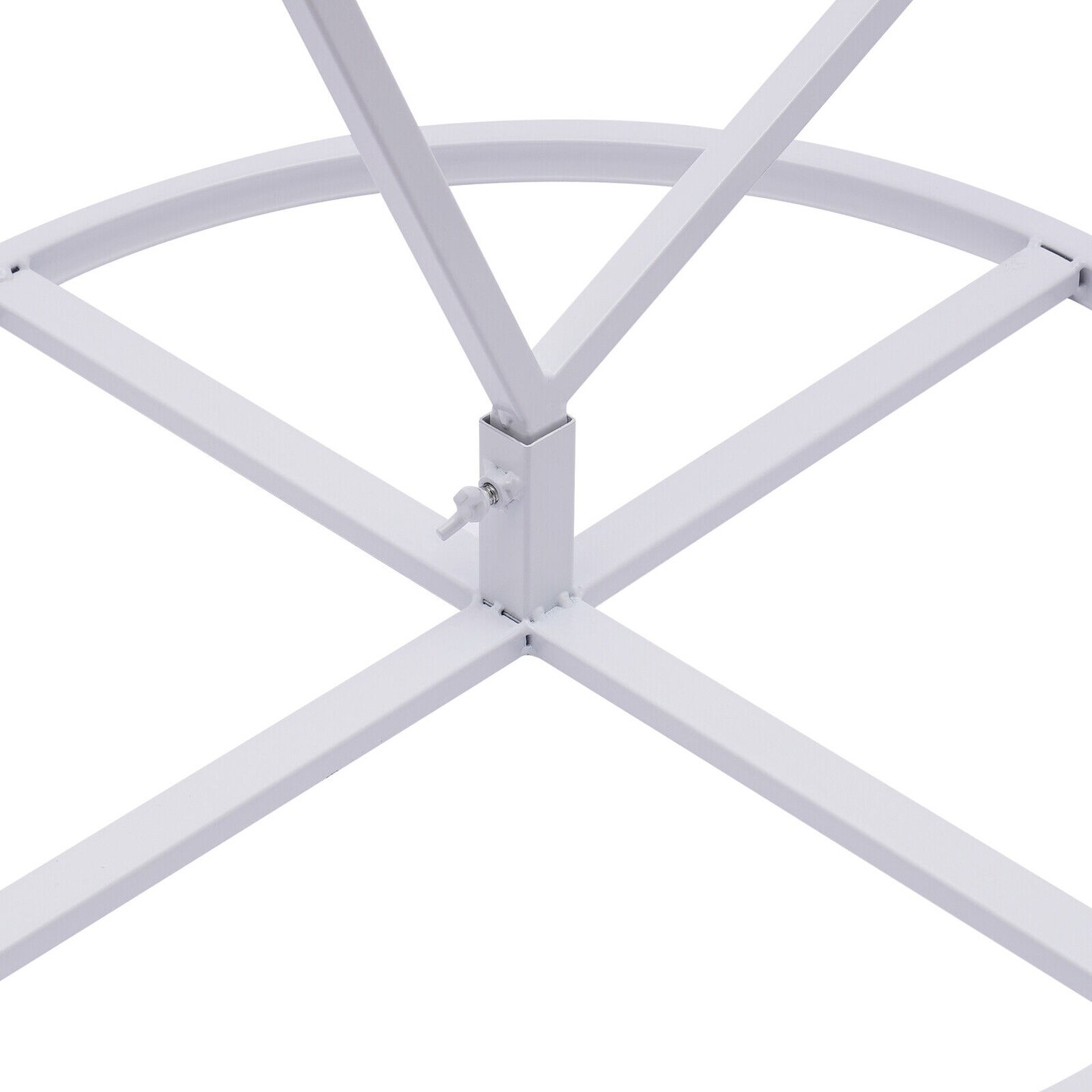Kitcheniva Detachable Metal High Square 4 Tier Stand Frame 6.3ft White