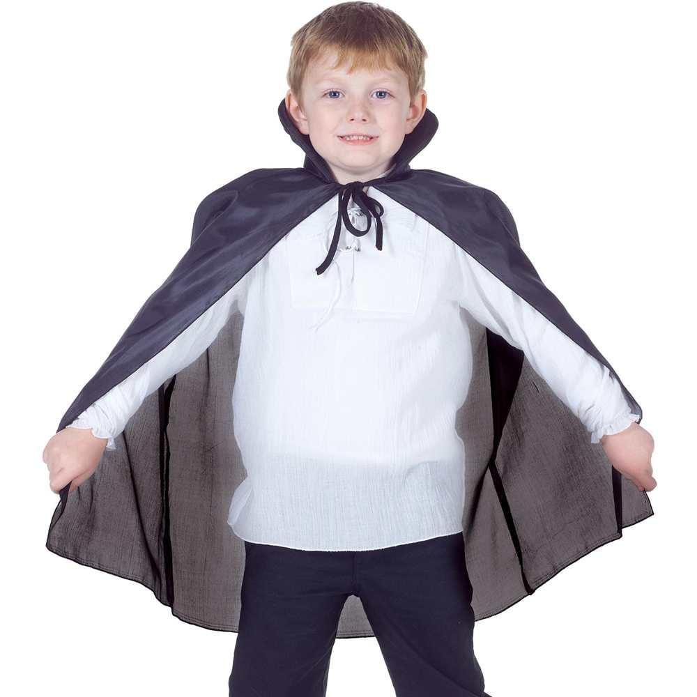 Taffeta Cape, Black Child Costume Accessory