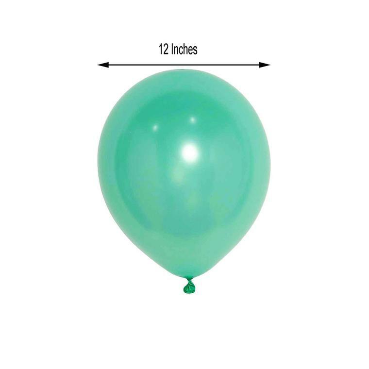 25 pcs TURQUOISE 12&#x22; Metallic Latex Balloons