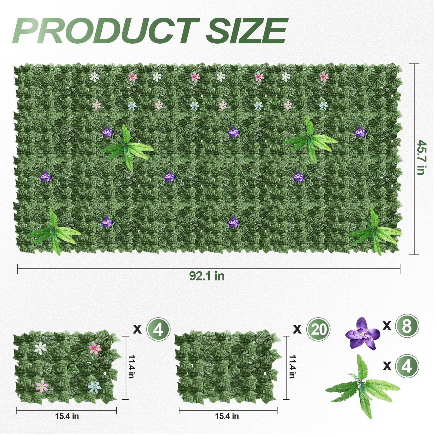 Artificial Ivy Privacy Fence Screen