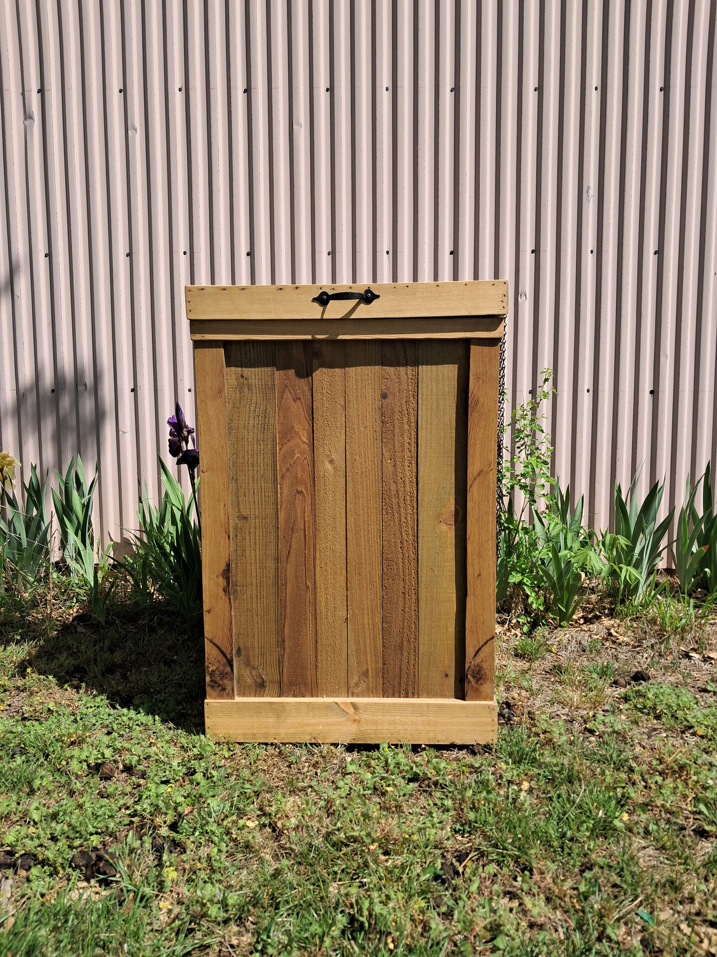 Commercial Trash Can- Wood Trash Bin- Trash Can Holder- Large- 30-33 ...