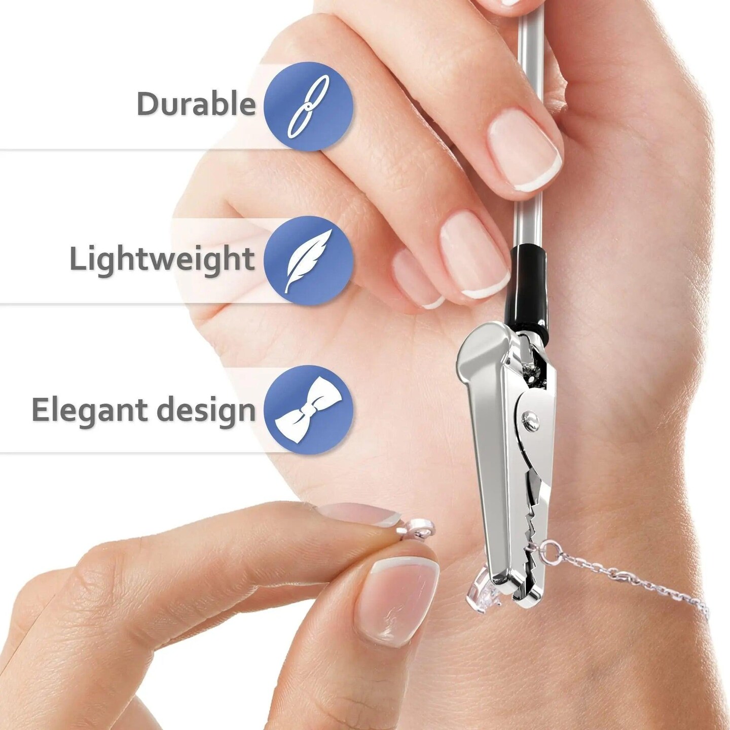 Bracelet Helper Tool   Fastener Helper Tool for Bracelet Necklace Jewelry Watch   Clasp Helper   Portable Easy to Use Made of Metal