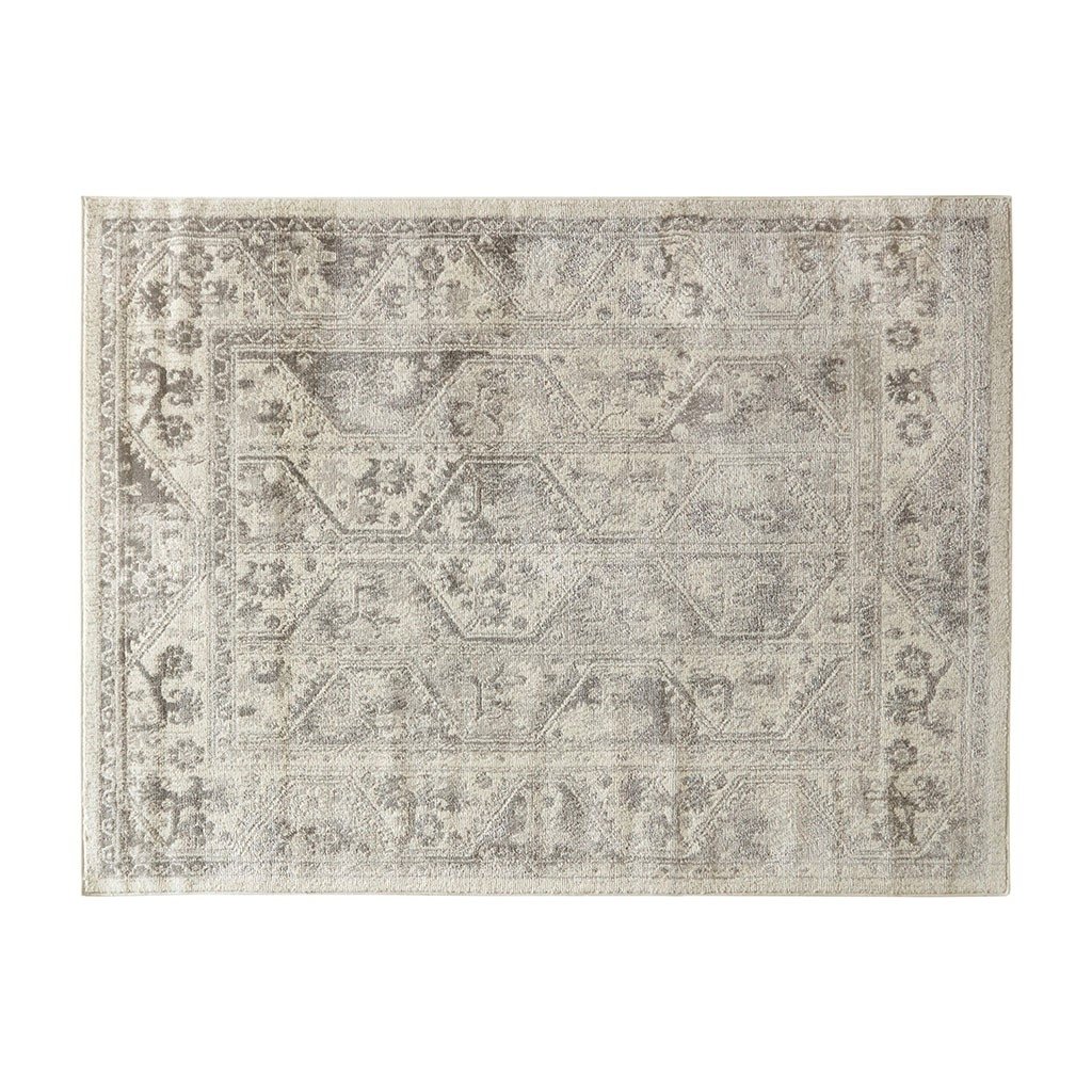 Gracie Mills Aniya Area Rug Tiled Border Geometric Soft Medium Pile 5X7 Grace-14252