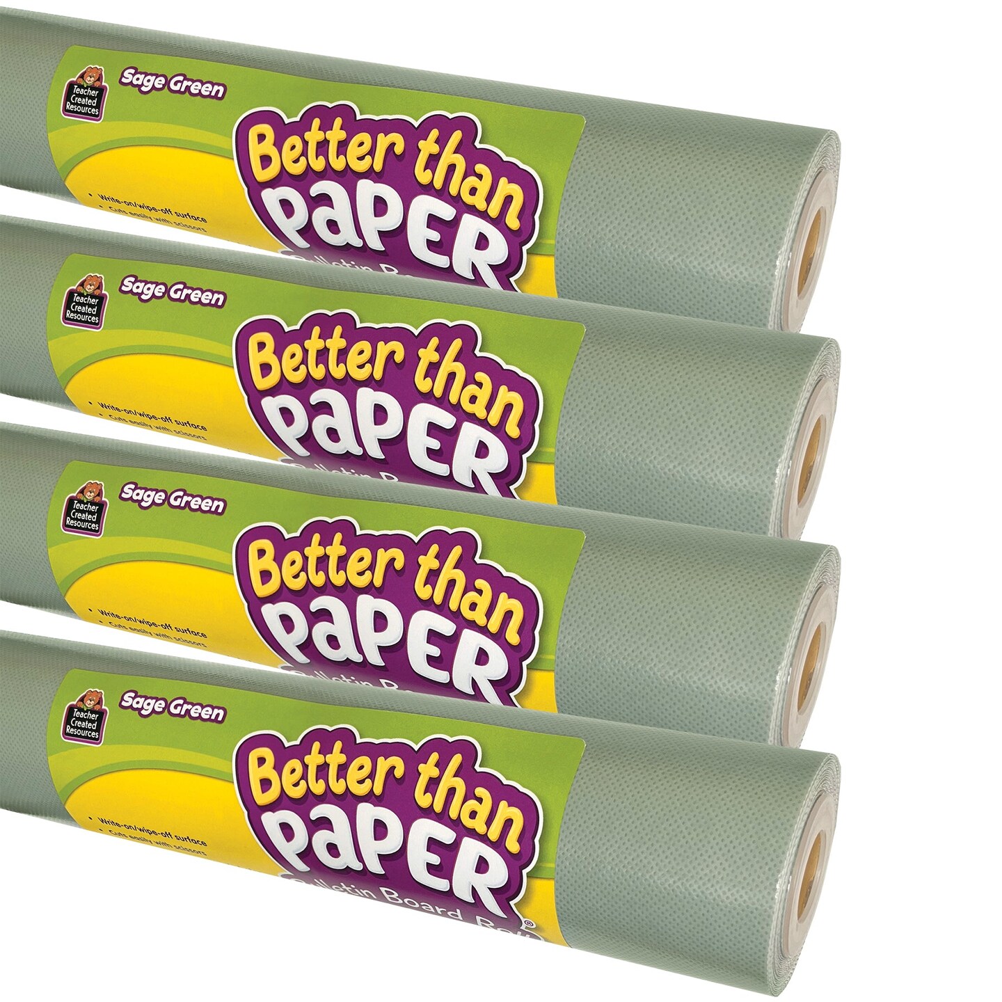 Better Than Paper&#xAE; Bulletin Board Roll, Sage Green, 4-Pack