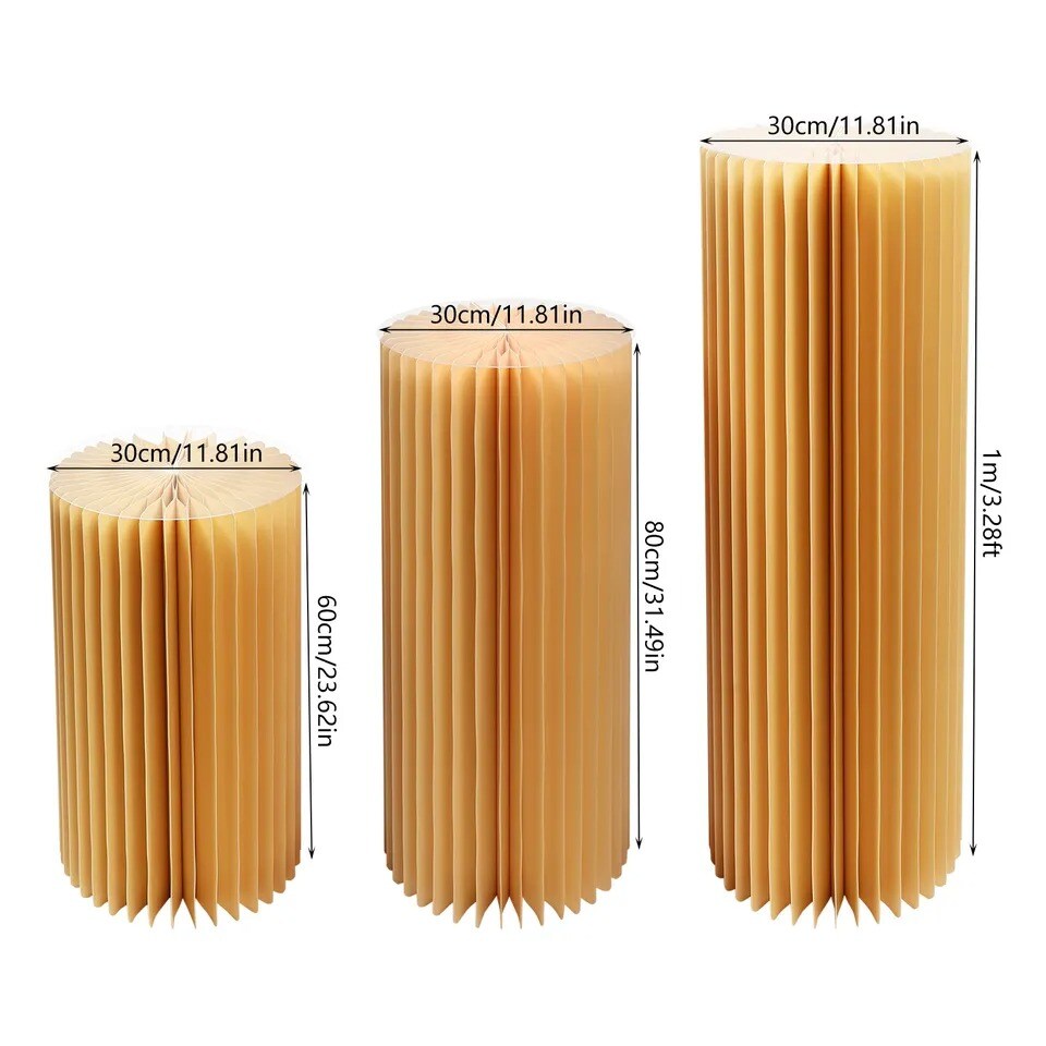 Foldable Paper Columns Display