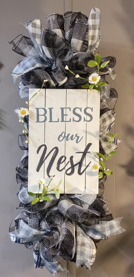 Farmhouse Chic Swag, Country Door Swag 329710990829993984