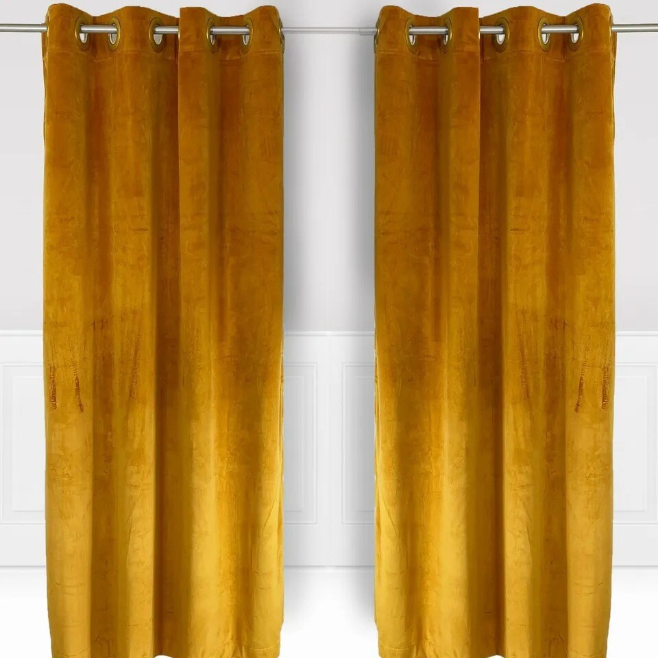 52 X 84 Inch 2 Panels Velvet Curtains with Grommets