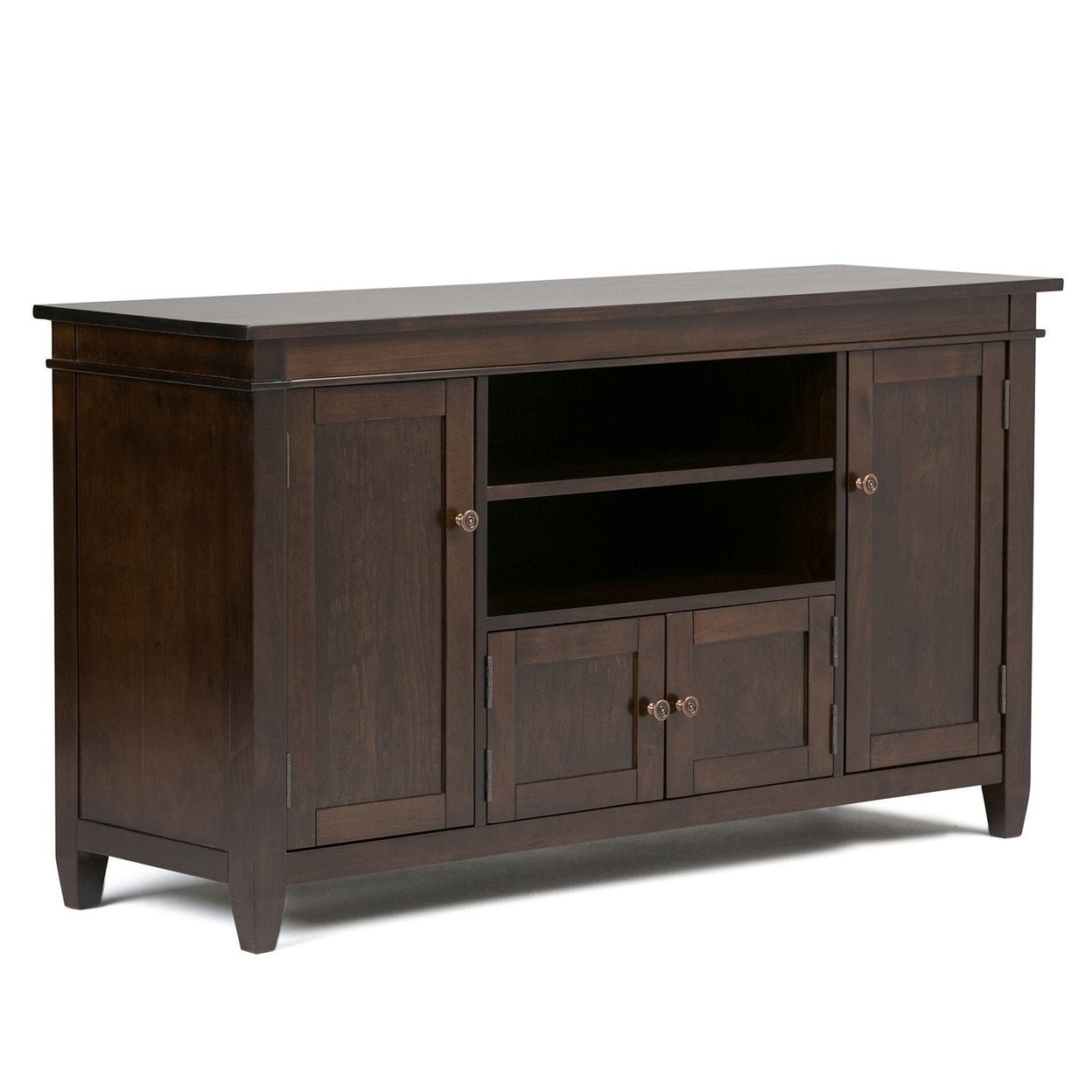 Carlton Tv Stand 54 Inch Solid Wood For Tvs Up To 60 Inch With Storage Cabinets