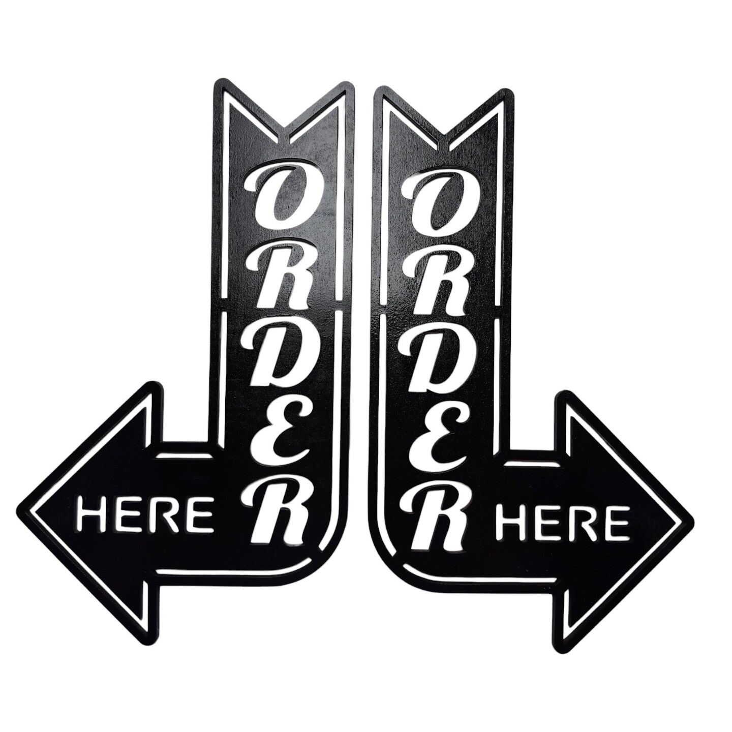 CUSTOM - Order Here Left and Right Arrows signs (Both Signs)