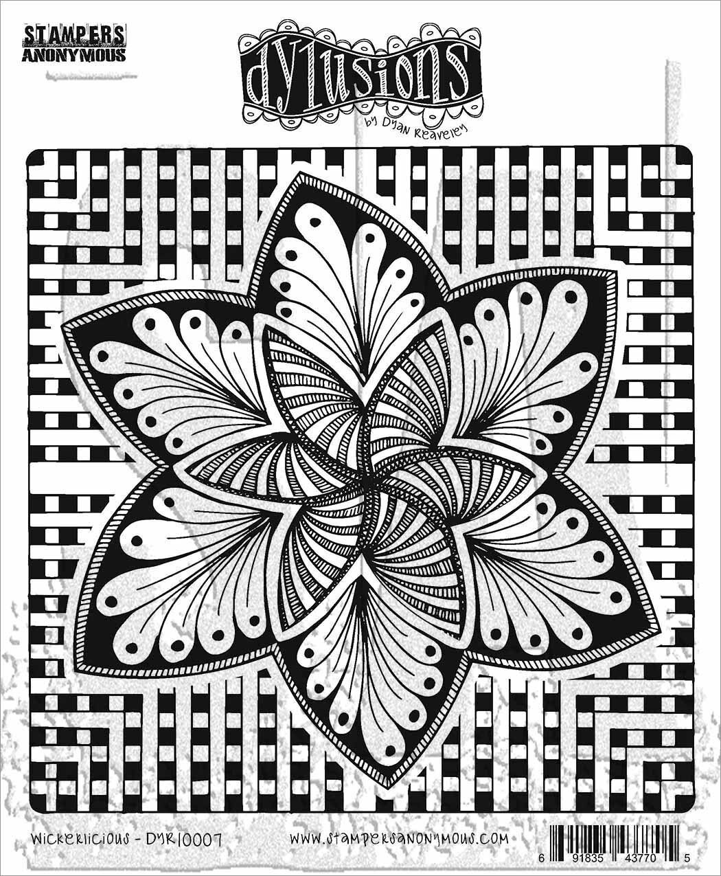 Dyan Reaveley&#x27;s Dylusions Cling Stamp Collections 8.5&#x22;X7&#x22;-Wickerlicious