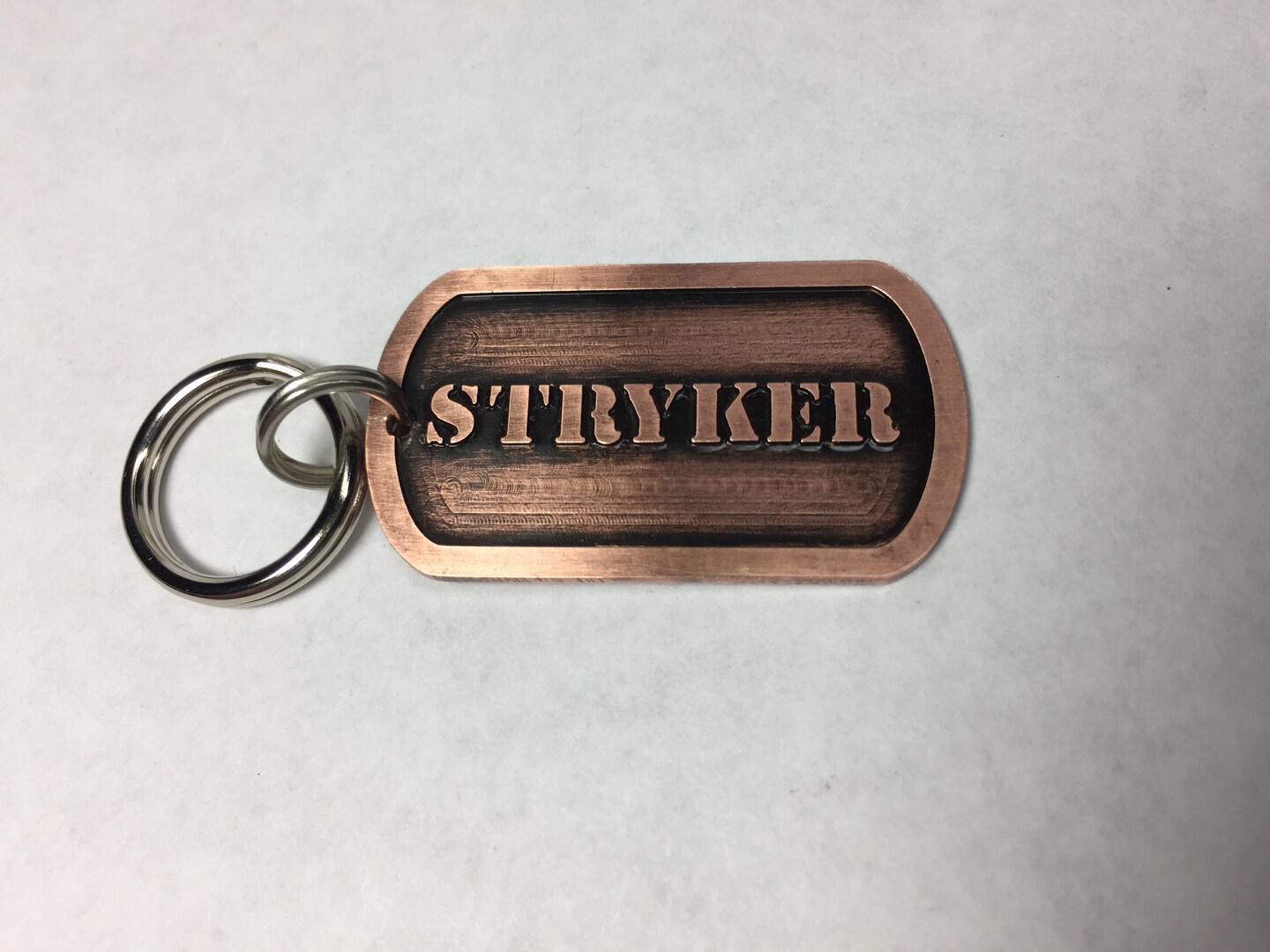 US United States Military Style Dog Tag Pet Id-Engraved Raised Name In Nickel, Brass or Copper-Hand Cut And Personalized Dog Tag