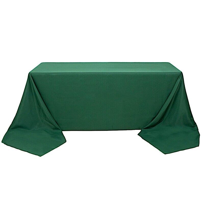 90x156-Inch HUNTER GREEN RECTANGULAR Premium Polyester Tablecloths