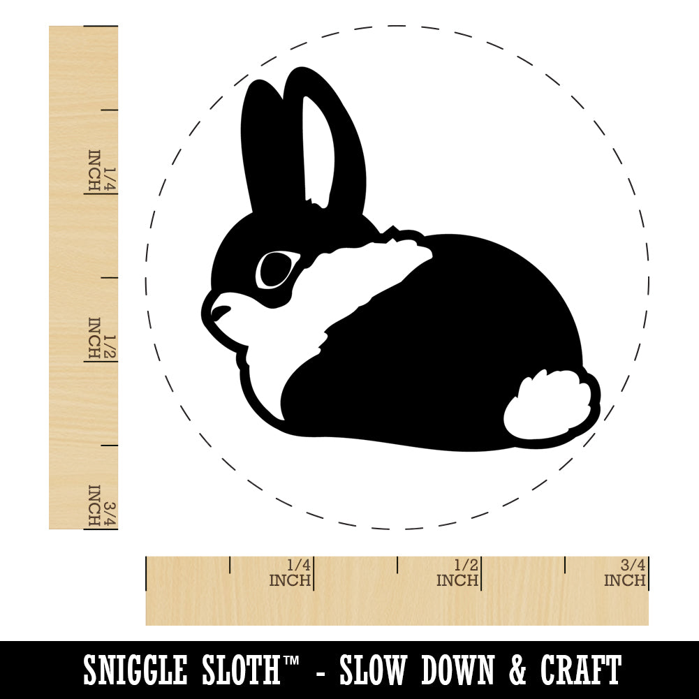 Red Ink Rabbit Stamp Sitting Bunny Rabbit Loaf Self-Inking Rubber Stamp Ink Stamper for ...
