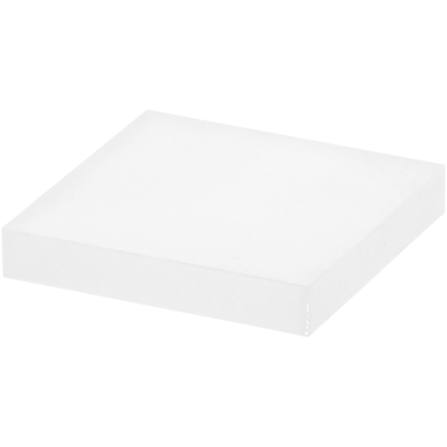 Plymor Frosted Square Acrylic Display Base, 2&#x22; W x 2&#x22; D x 0.375&#x22; H