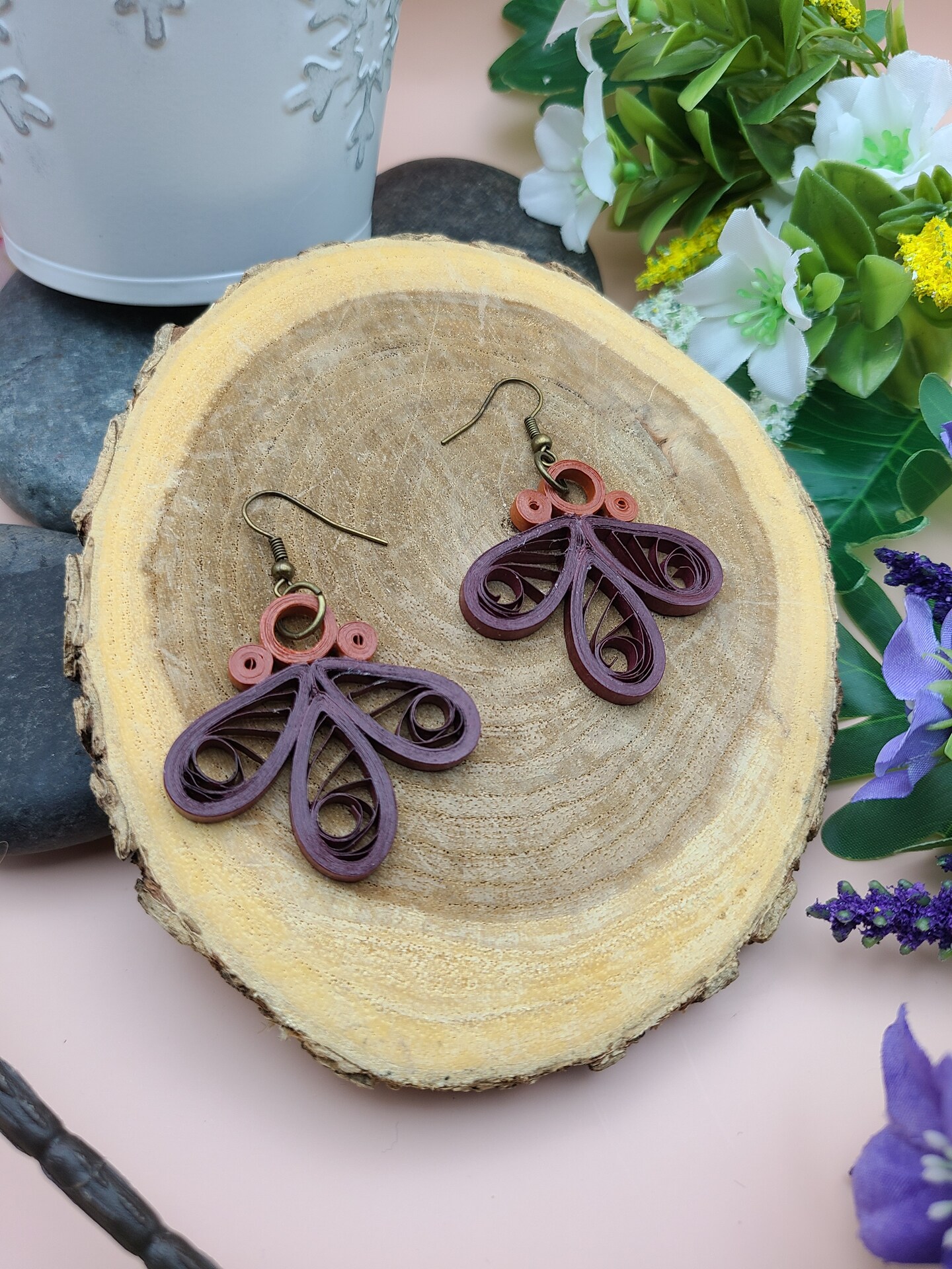 Watermelon Fruit Earrings - Paper quilled fruit earrings- A gift for her –  Paper Sweetly