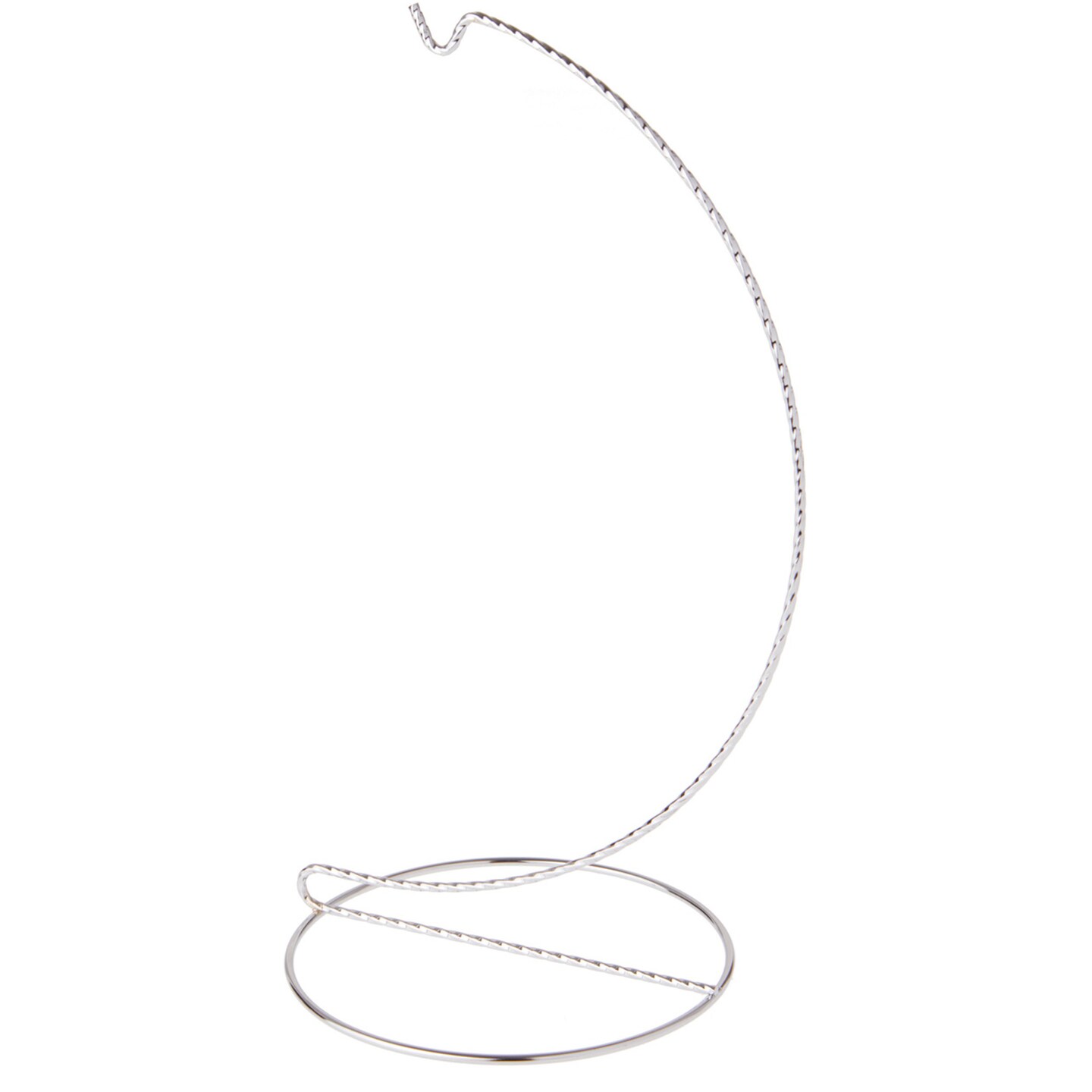 Bard's Twisted Silver Ornament Stand, 11" H x 5.125" W x 5.125" D