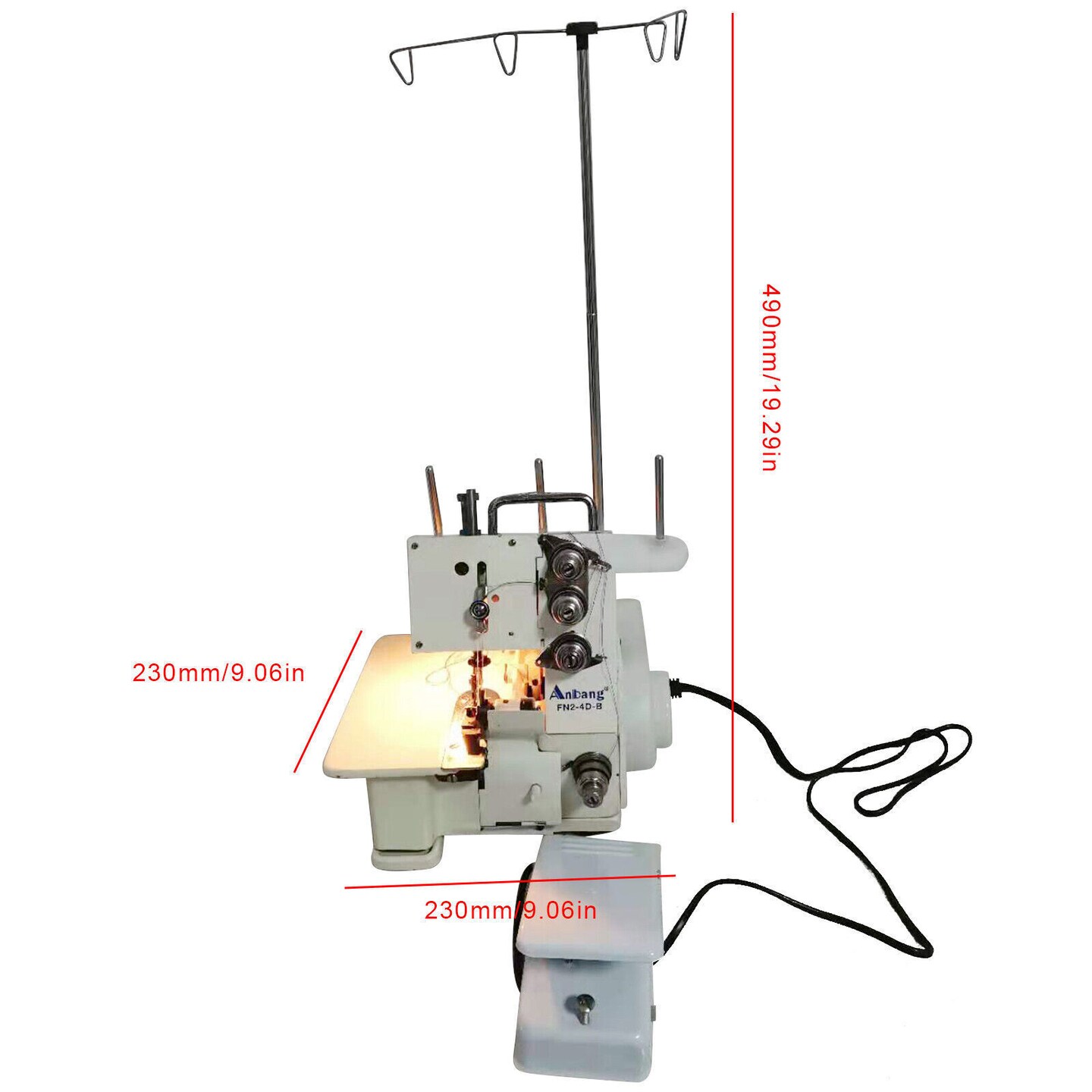 Kitcheniva Four-Thread Overlocker Serger Sewing Machine With Peadal FN2-4D