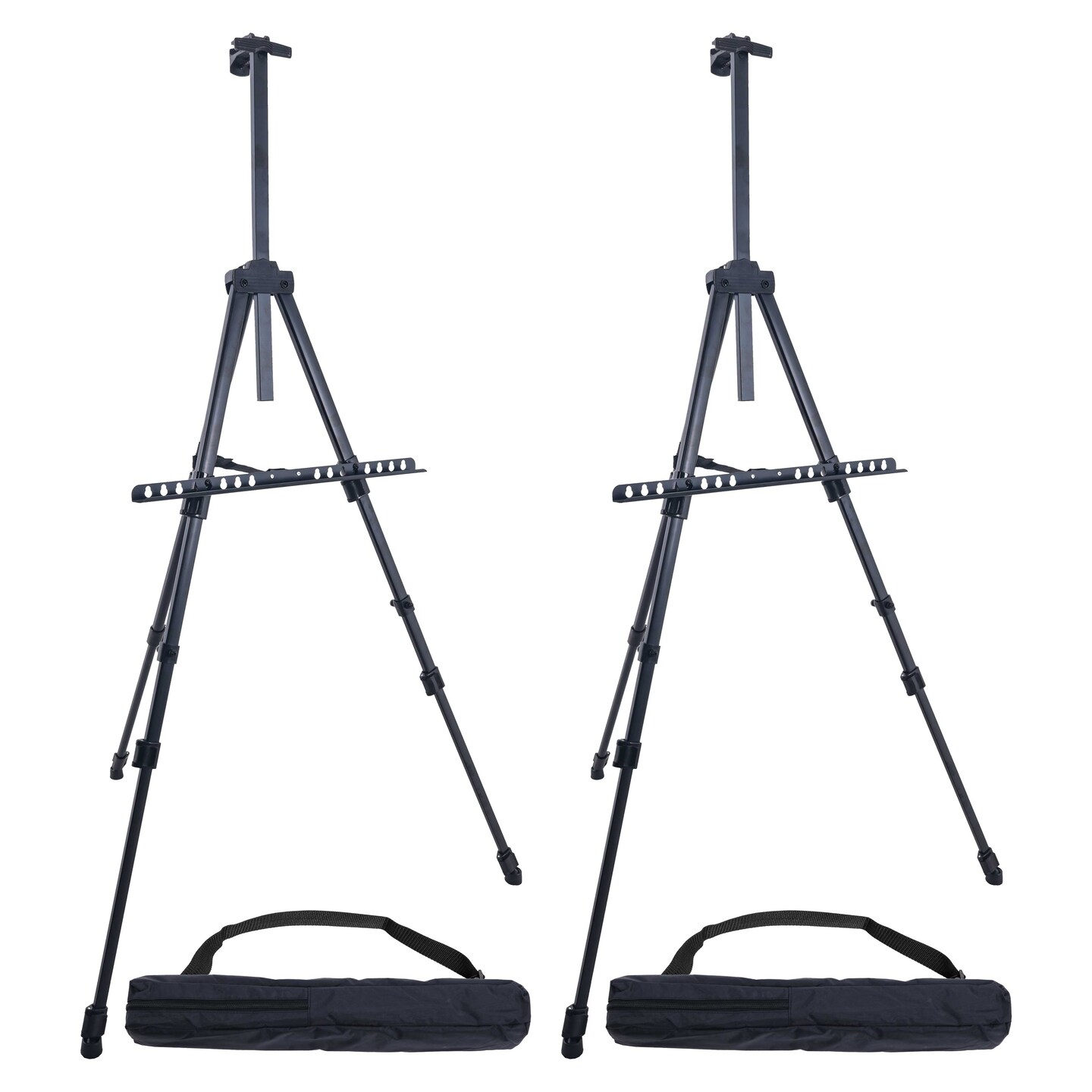  HERCHR Easel Stand for Painting, Easels for Painting Canvas  Easel Stand for Display Backdrop Stand for Parties Easley Stand for Painting  Portable Artist Easel Stand Folding Tripod Black : Office Products