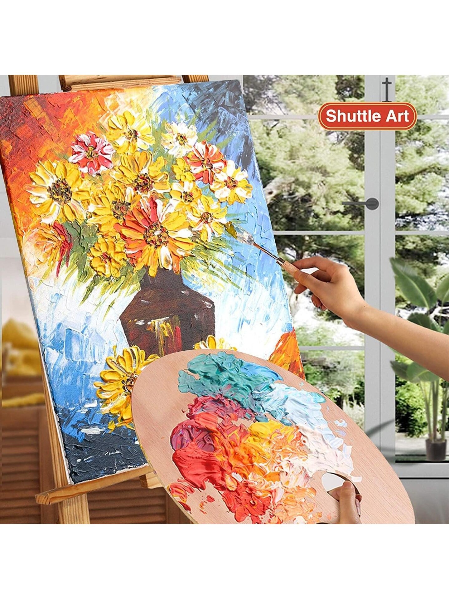 Shuttle Art Acrylic Paint, 18 Colors Acrylic Paint Pouches (120ml/4.06oz),  Artist Grade Acrylic Paint Set, Rich Pigments, Non-Toxic for Artists