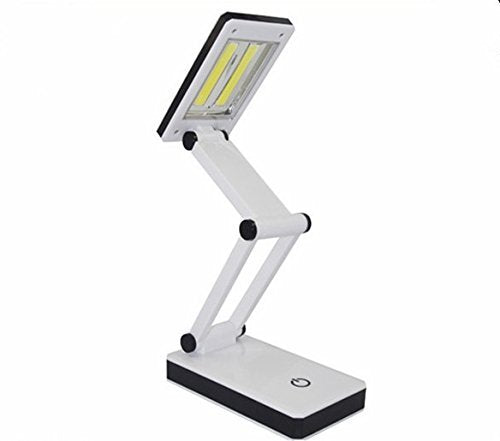 Super Bright COB LED Portable Desk Lamp Travel Lamp :Foldable, Touch Sensitive Control, 3 Adjustable Brightness Levels, Battery and USB Powered