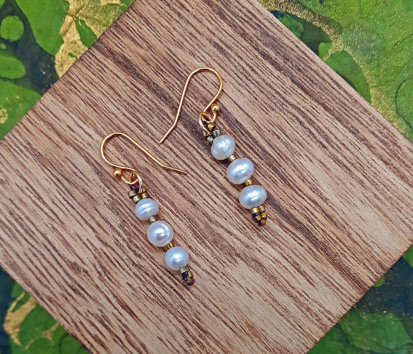 Wire and Drop Pearl Earrings – Kate and Mari Jewelry