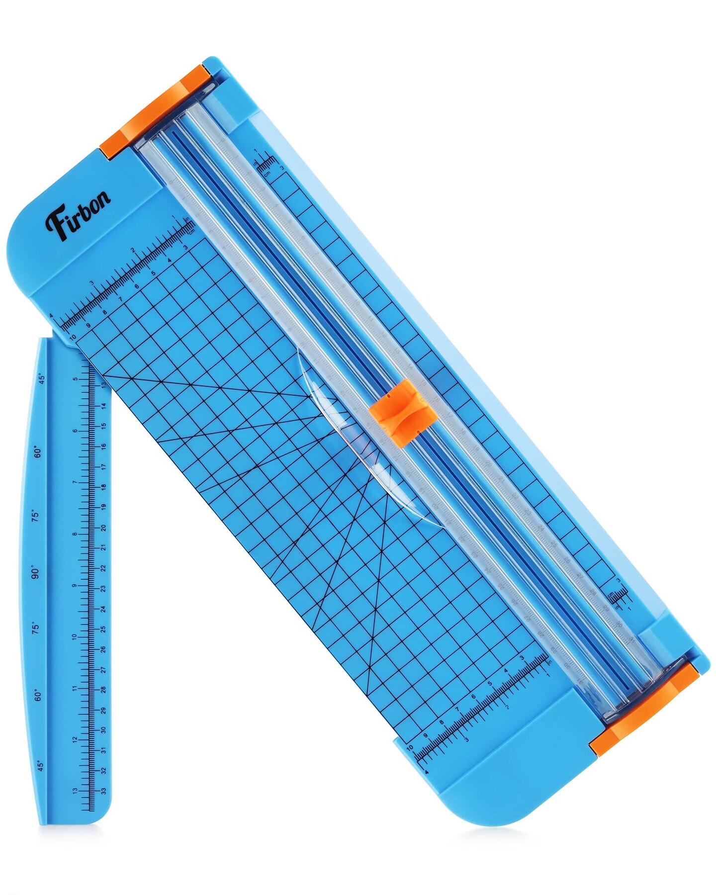 Firbon Blue A4 Paper Cutter, 12 Inch Titanium Straight Paper Trimmer with Side Ruler for Scrapbooking Craft, Paper, Coupon, Label, Cardstock