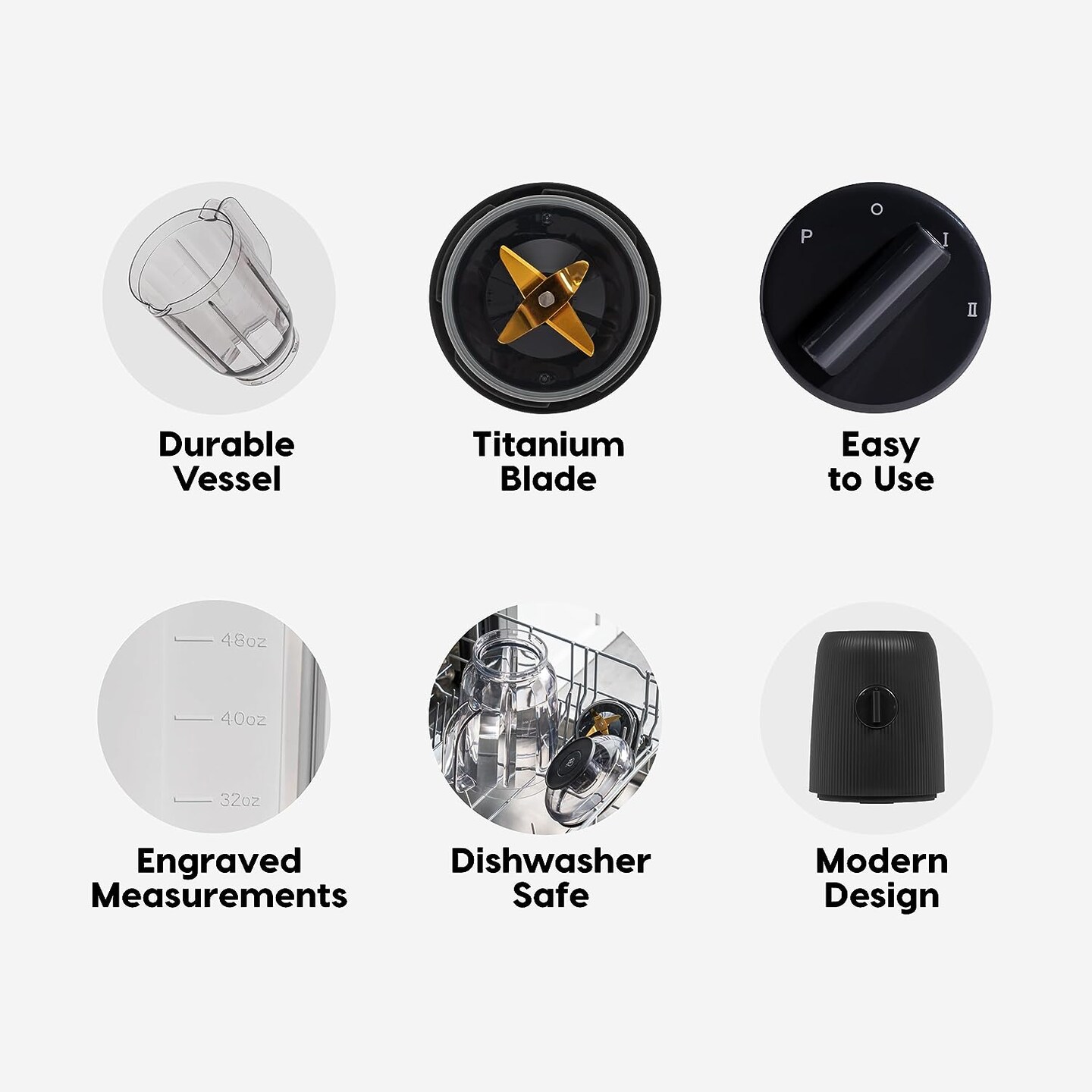 IRIS USA 3-Speed High-Power Professional-grade Blender