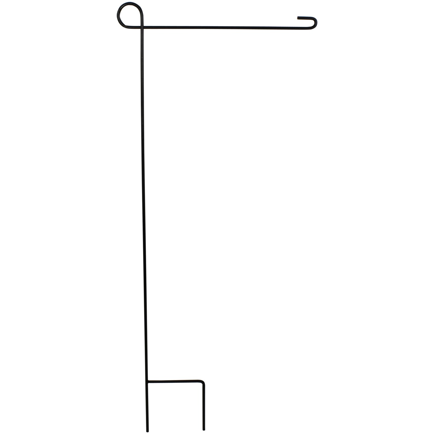 Northlight 37.75&#x22; Black Solid Contemporary Garden Flagpole