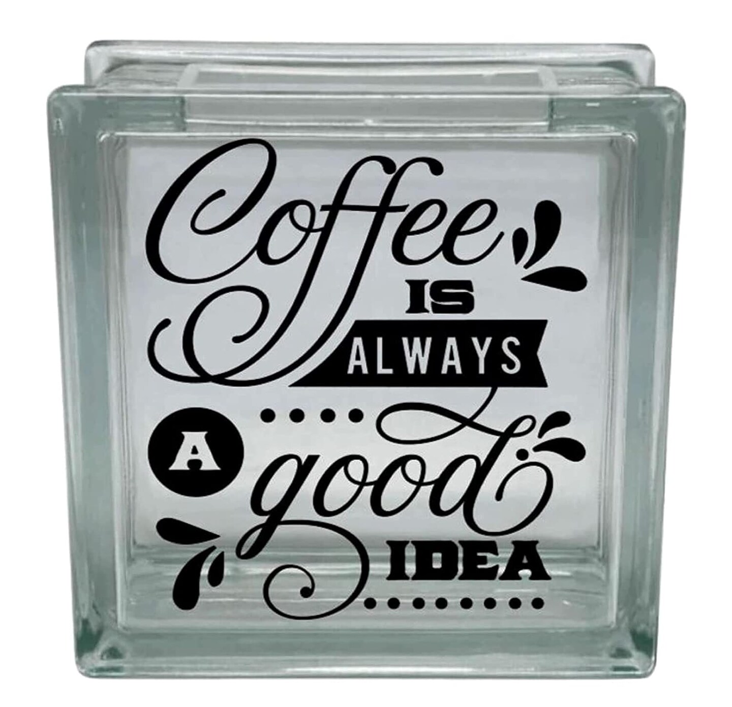 Coffee Station Vinyl Decal Sticker Craft Glass Block Coffee Station