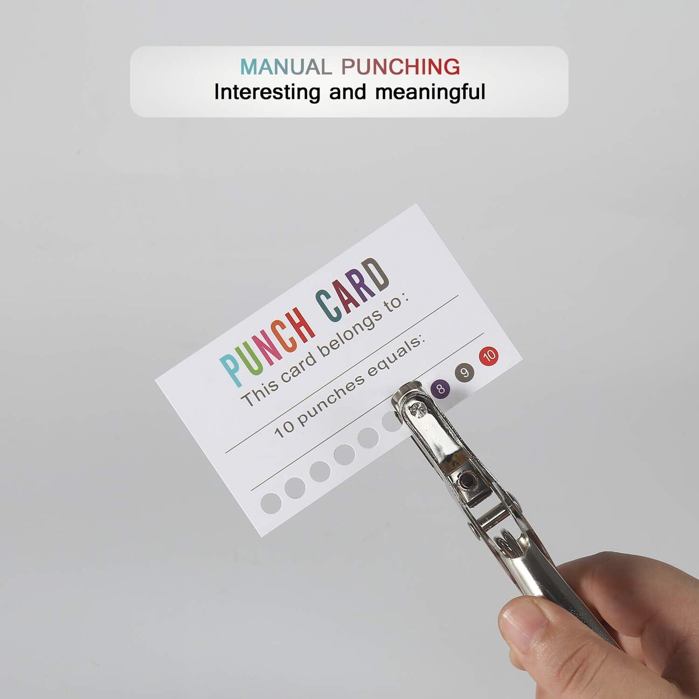 200 PCS Punch Cards Reward Punch Cards for Classroom Behavior Incentive Awards for Kids Students Teachers Home Classroom School Business Loyalty Gift Card - 3.5" x 2"