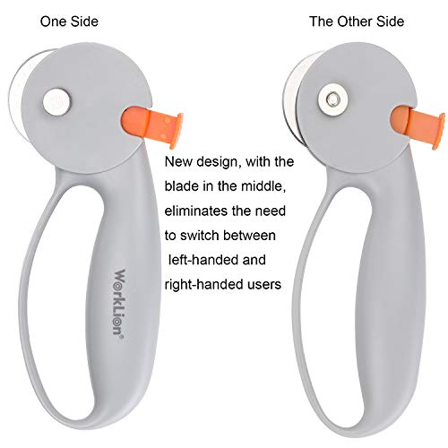 45 mm Rotary Cutter for Fabric:Safety Lock with Ergonomic Classic Comfortable Handle Suitable for Crafting Sewing Quilting Crafts Includes Extra 5pcs 45mm Replacement Blade