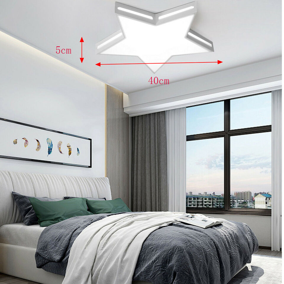 Kitcheniva Star Ceiling Light Fixture LED Acrylic Mount Lamp Kids Room Bedroom Decor