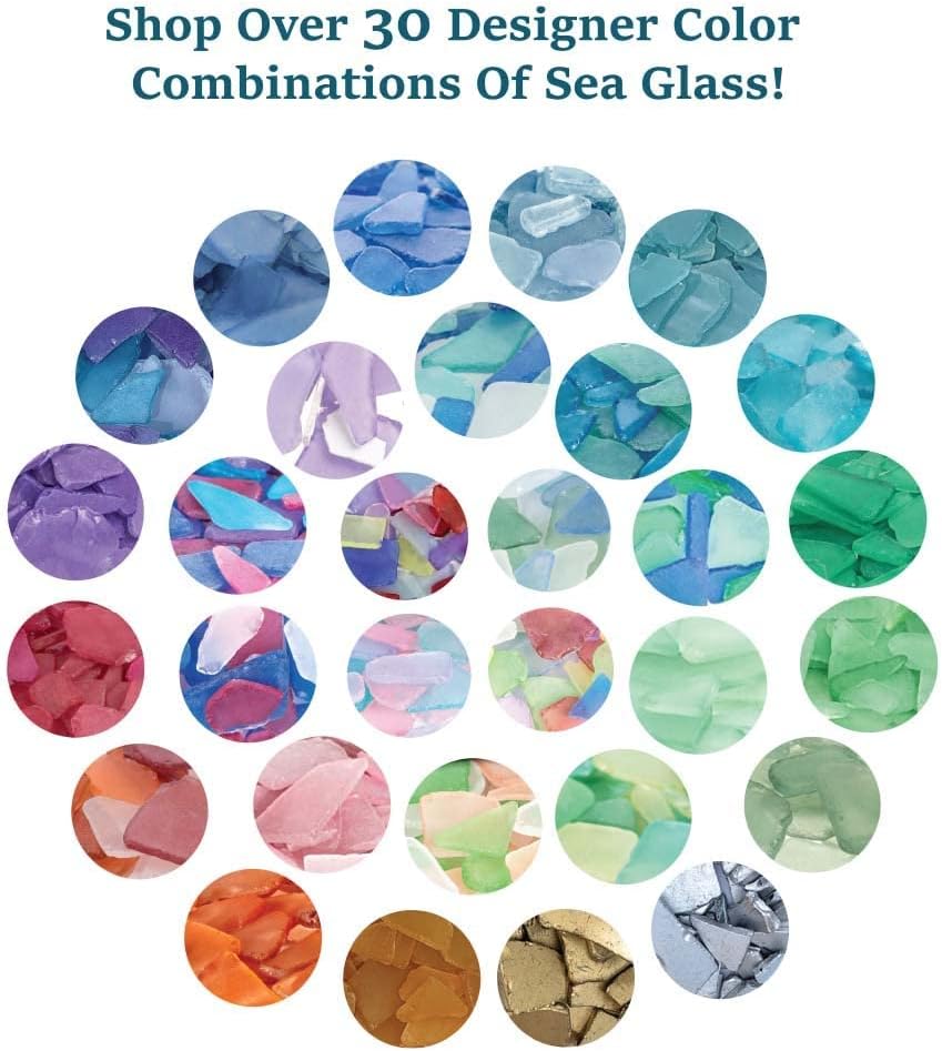 Sea Glass for Crafts – 11oz Sea Glass Decor, Tumbled Seaglass, Beachglass Decor, Nautical Vase Fillers, Coastal Art Supplies