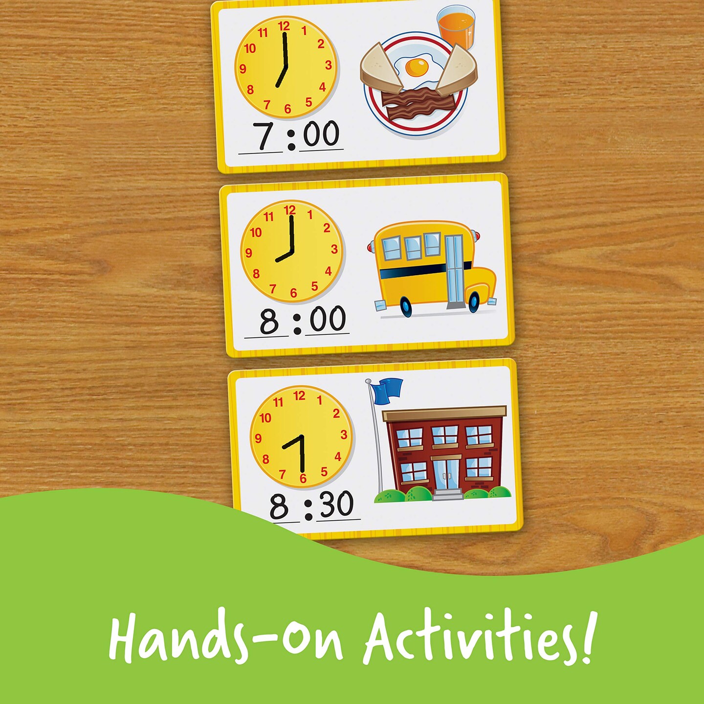 Learning Resources Time Activity Set - 41 Pieces, Ages 5+,Clock for Teaching Time, Telling Time, Homeschool Supplies, Montessori Clock