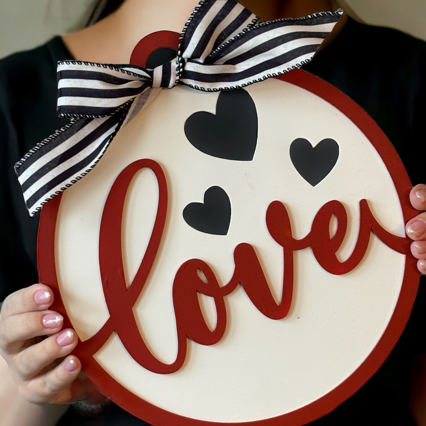 Front Door Decor for Valentine's Day | Lover Wooden Front Door Sign ...